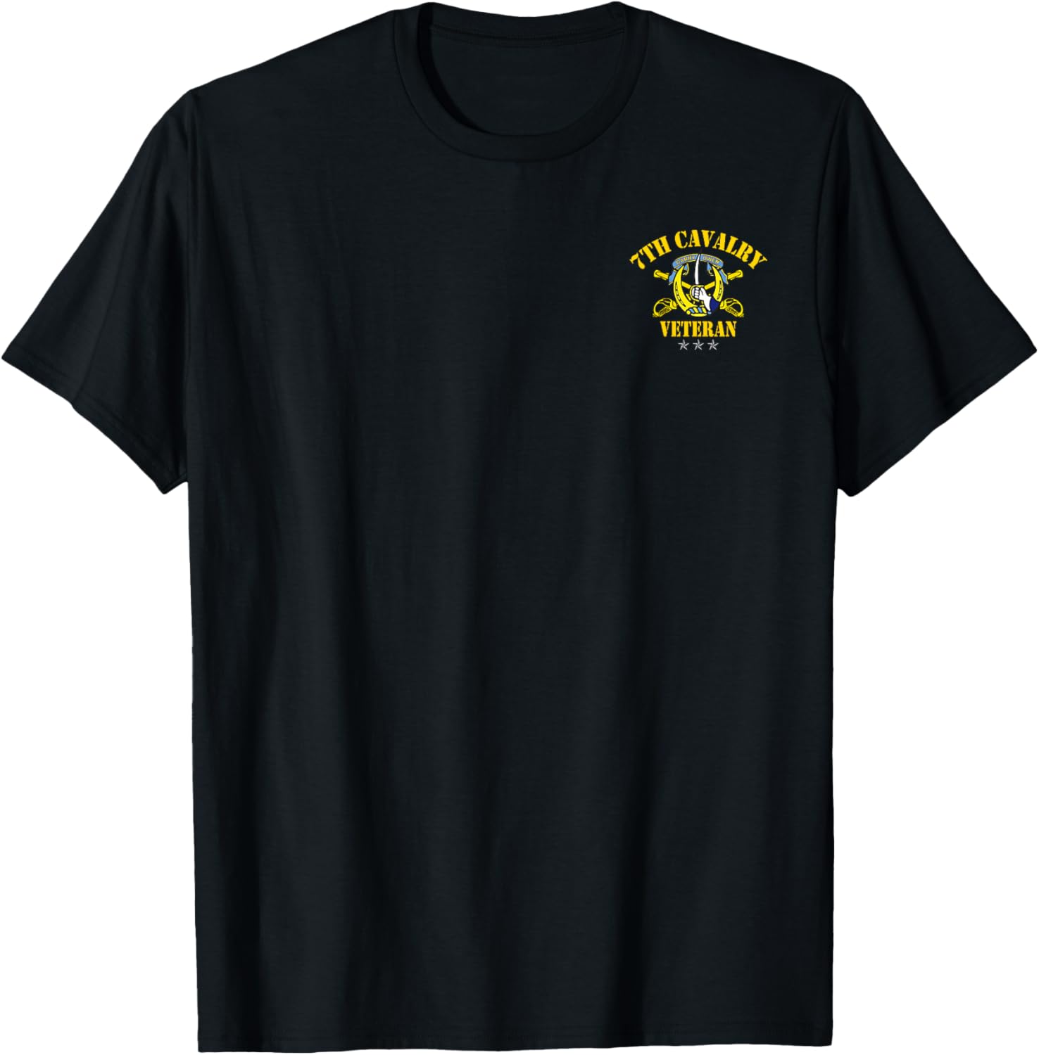 7th Cavalry Regiment Veteran T-Shirt with Patriotic Flag for Veterans Day - 15