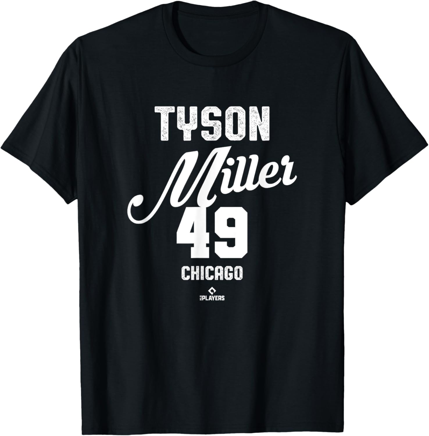 Vintage Tyson Miller 49 Chicago Baseball T-Shirt MLBPA Apparel - 1