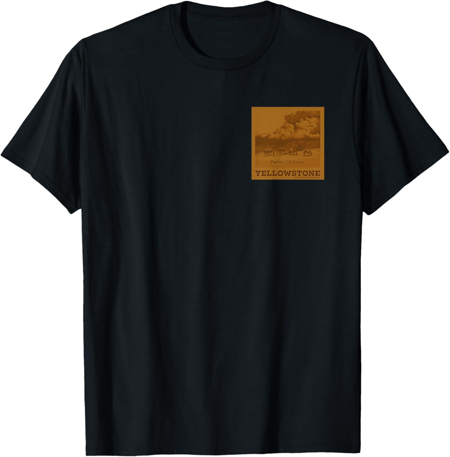 Yellowstone Dutton Ranch Buffalo Faux Chest Patch T-Shirt for Fans - 18