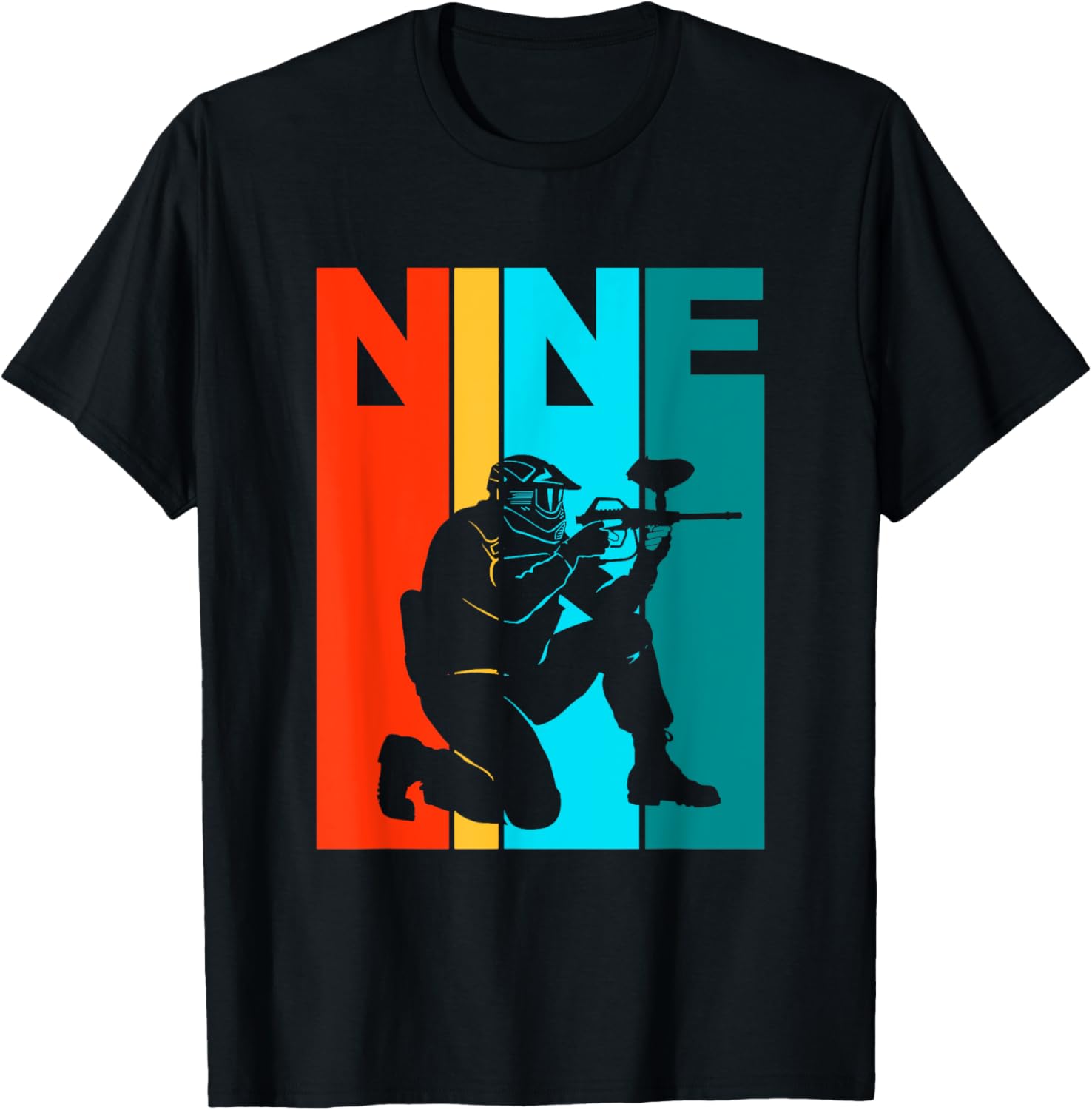 Cool 9th Birthday Paintball T-Shirt for Boys Fun Birthday Gift - 8