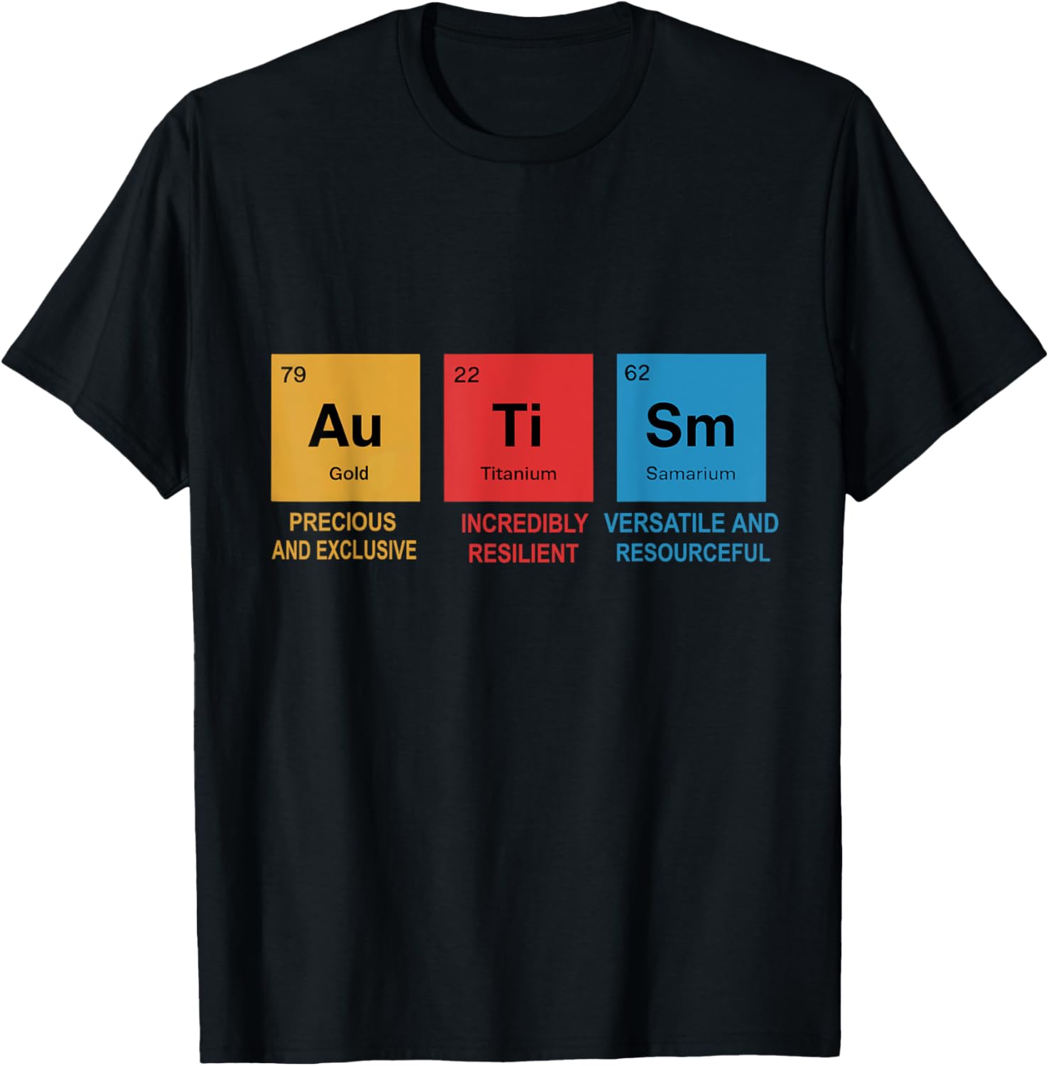 Autism Awareness T-Shirt with Chemistry Periodic Table for Men, Women, Kids - 1