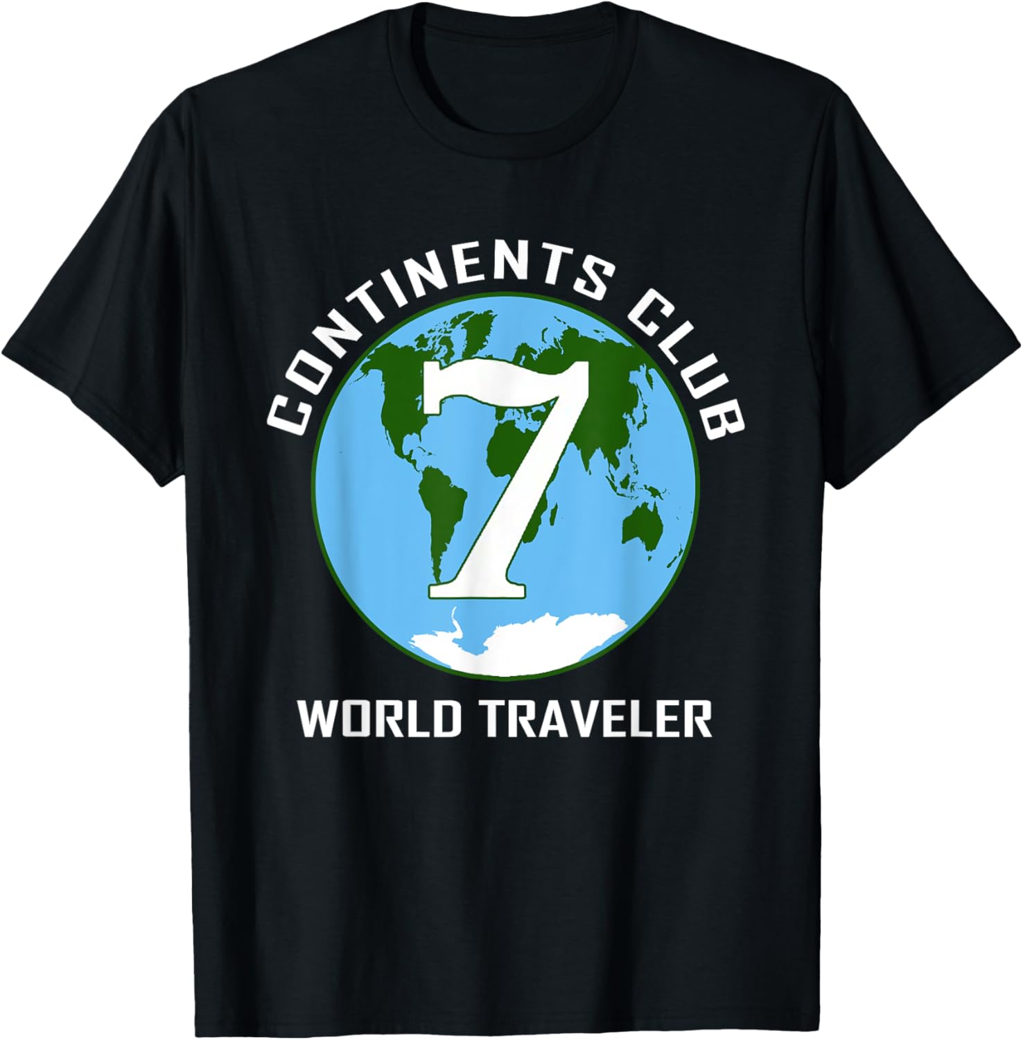 7 Continents World Traveler Club Double-Sided T-Shirt for Adventurers - 28