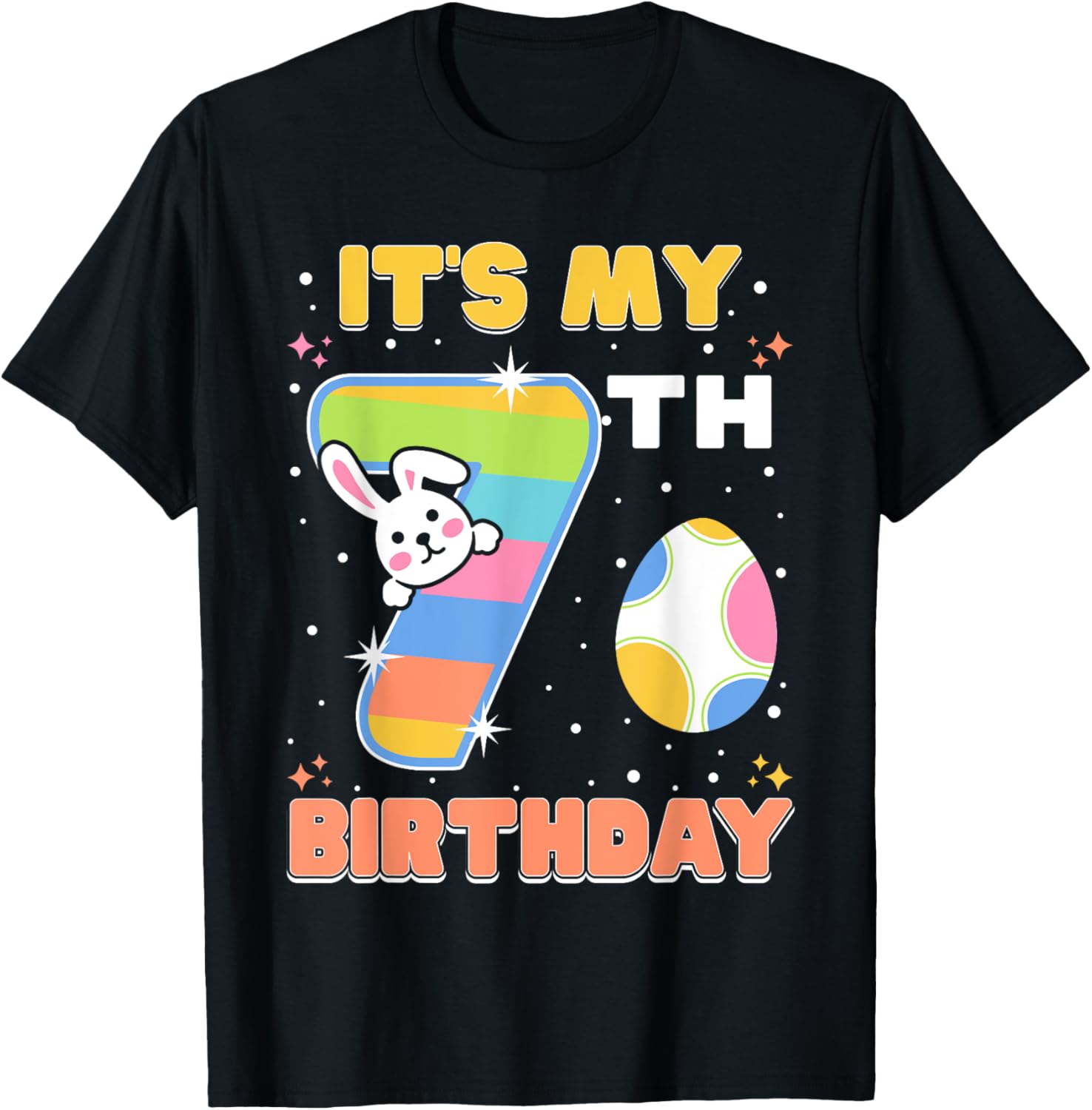It's My 7th Birthday Easter Bunny T-Shirt for Kids Fun Gift - 16