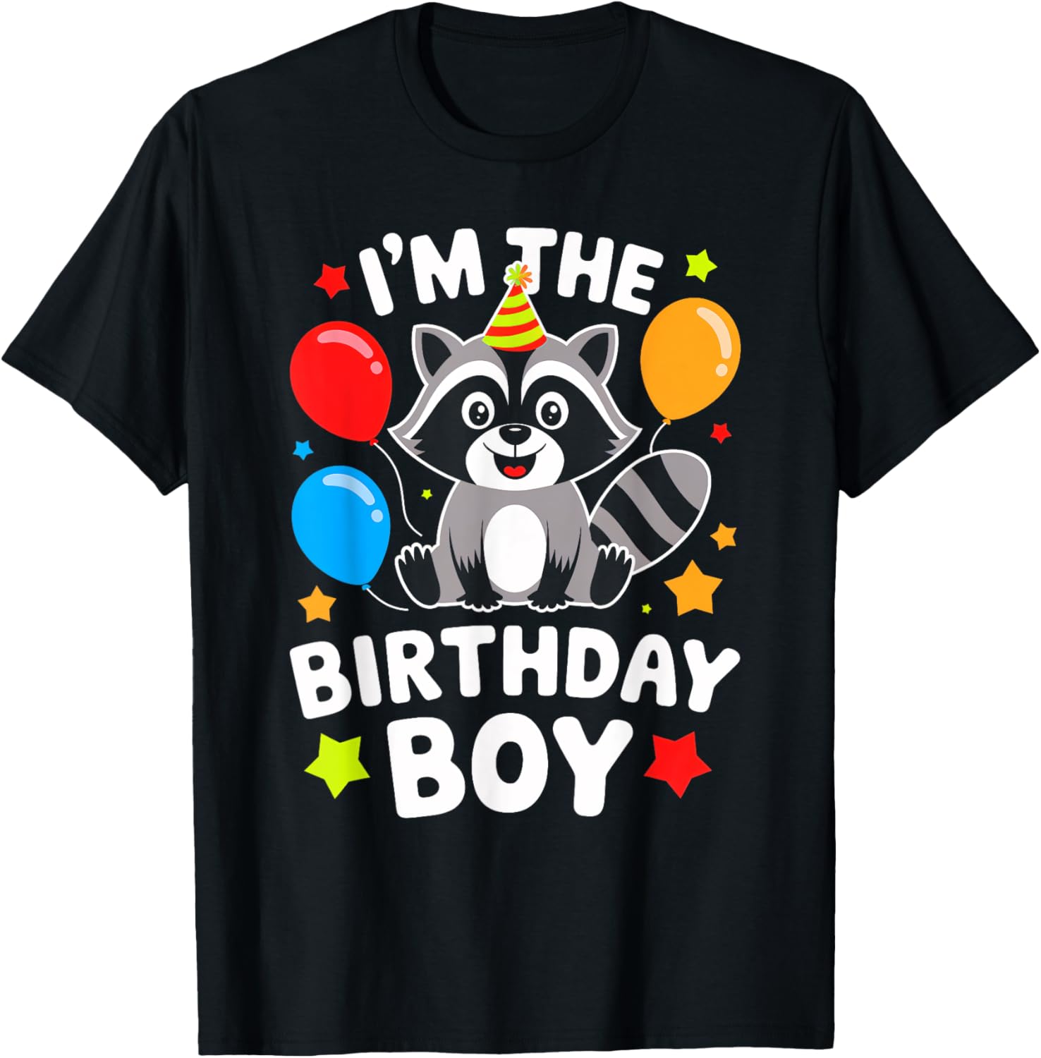 Adorable Raccoon Birthday Boy Costume T-Shirt for Animal Theme Parties - 1