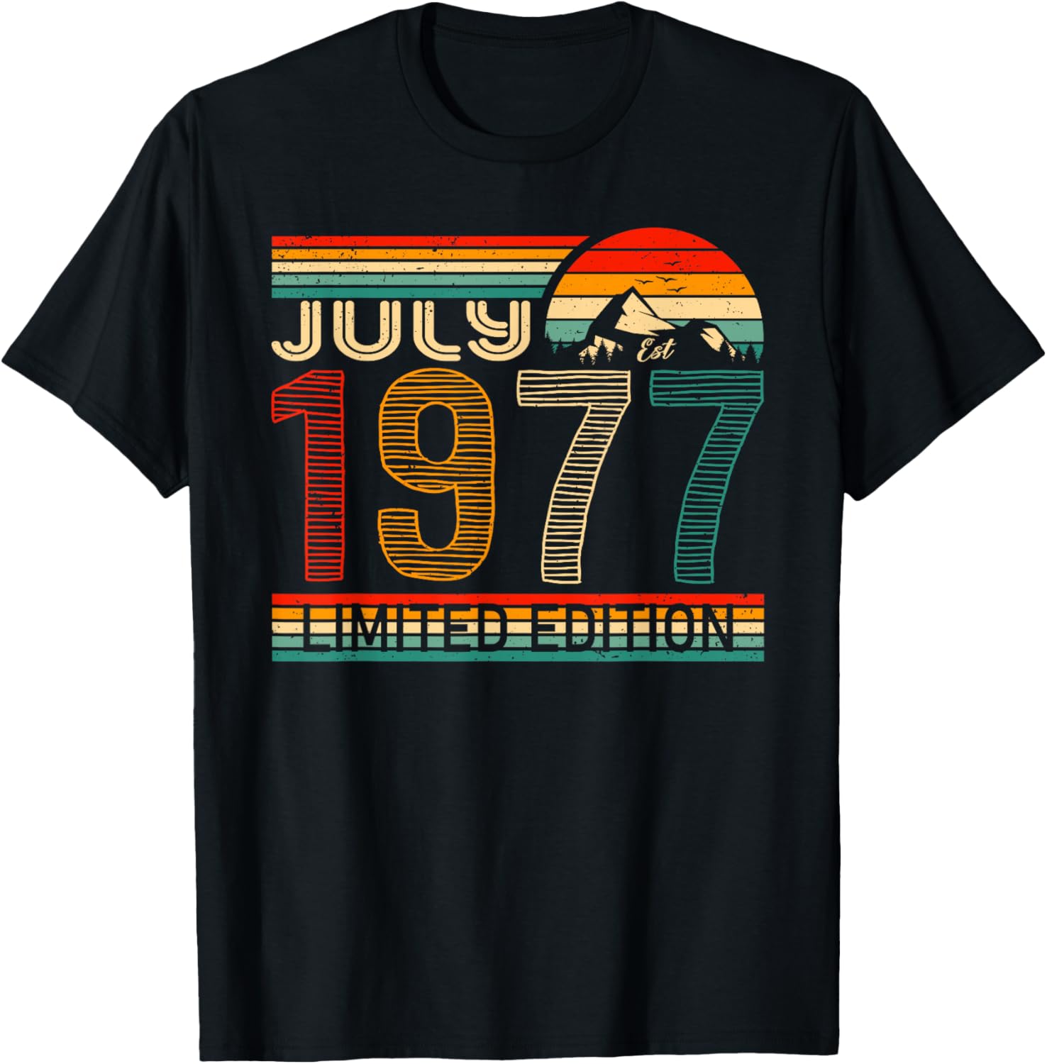 Classic July 1977 Vintage Birthday T-Shirt for Nostalgic Celebrations - 8