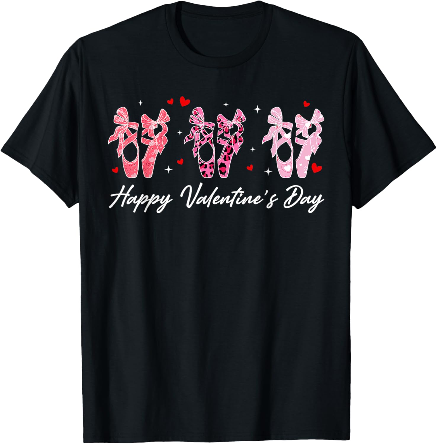 Ballet Dance Teacher T-Shirt with Ballerina Heart for Valentine's Day - 1