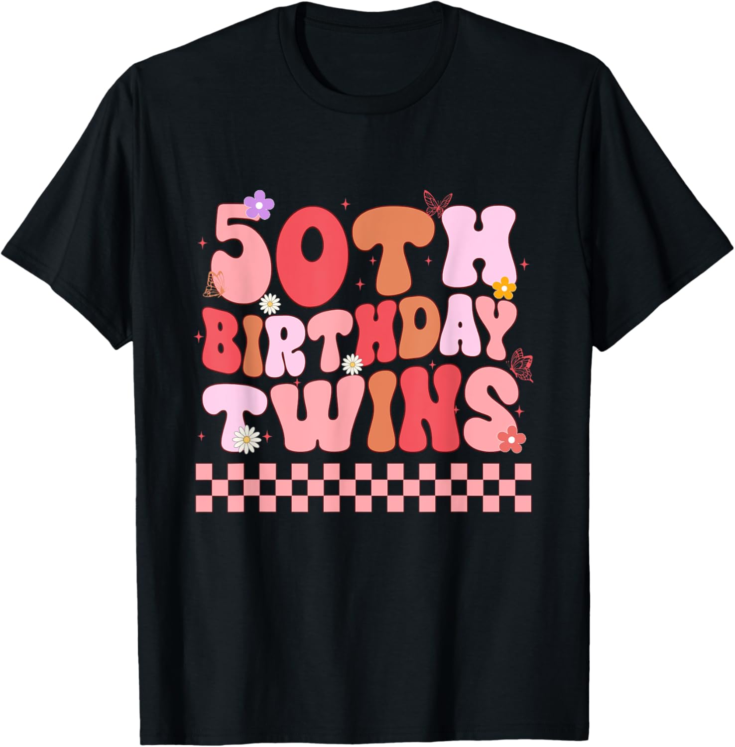 Matching 50th Birthday Twins T-Shirt for Siblings Celebrating Together - 8