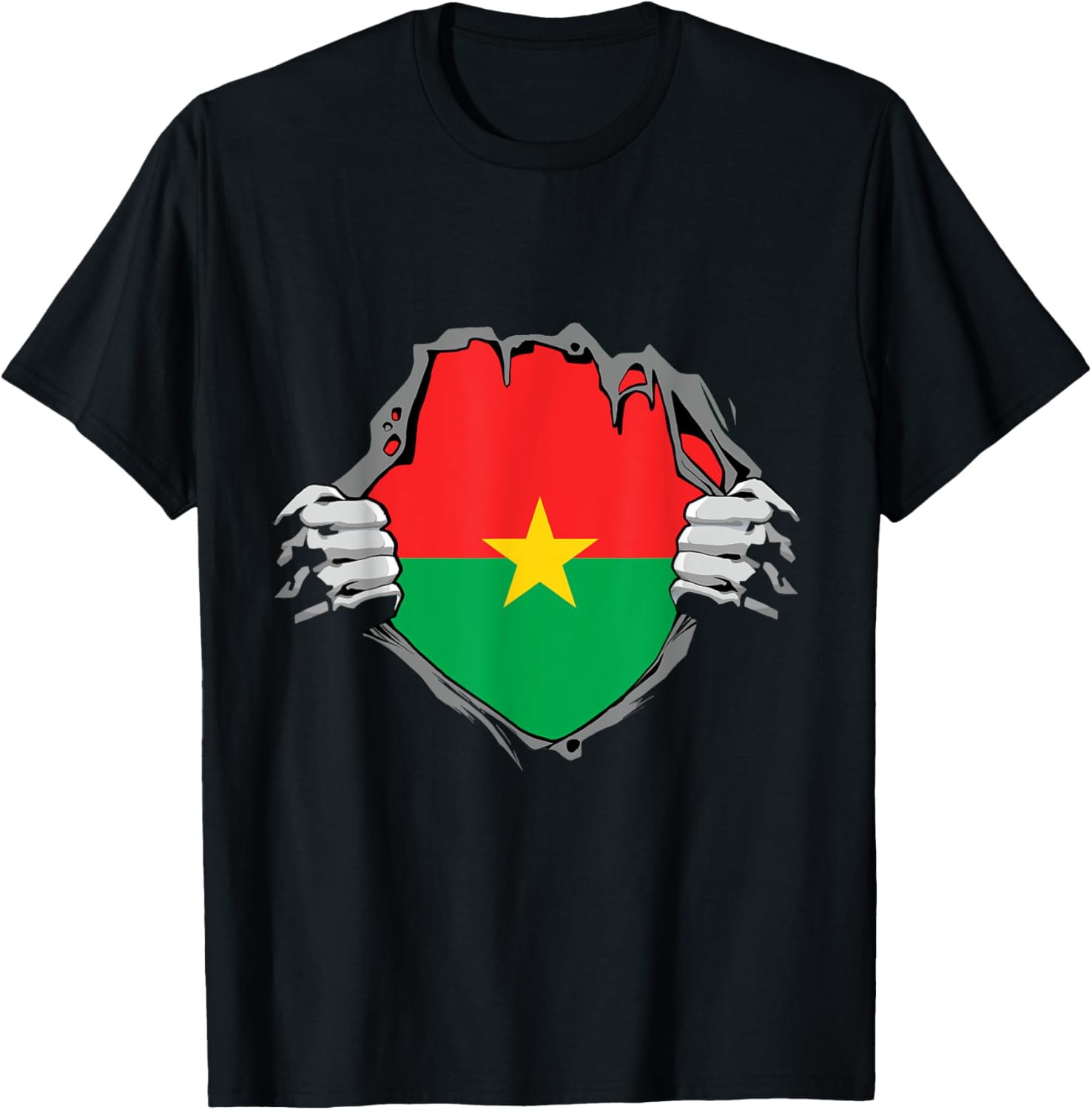 Burkina Faso Heartbeat EKG Pulse T-Shirt for Proud Burkina Fasoans - 4