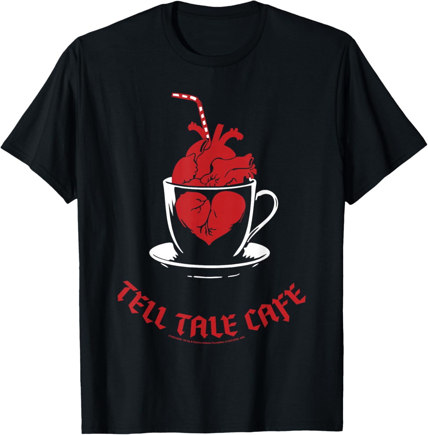 Wednesday Season 2 Tell Tale Cafe Heart Mug Logo T-Shirt for Fans - 1