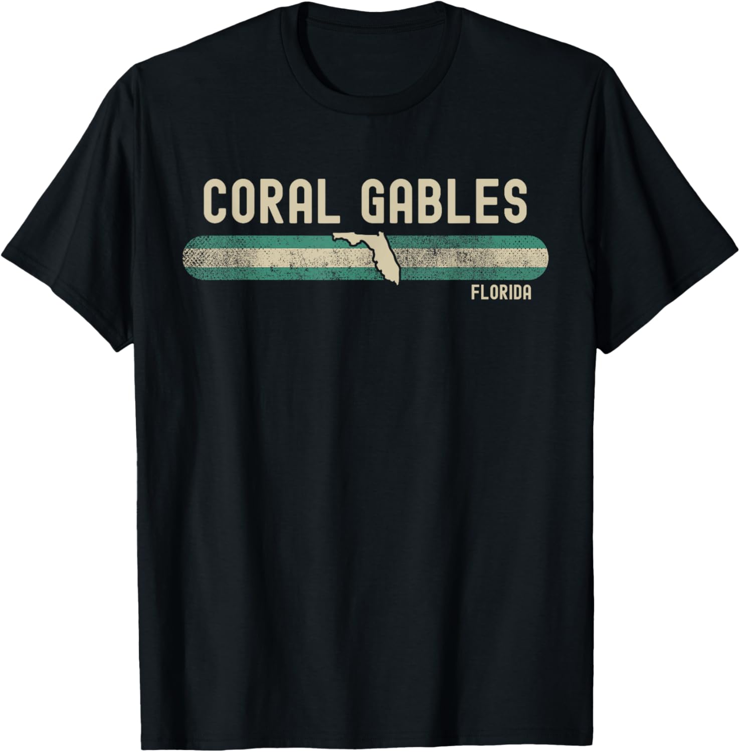 Coral Gables Florida 80s Retro Travel T-Shirt for Fun Style - 1