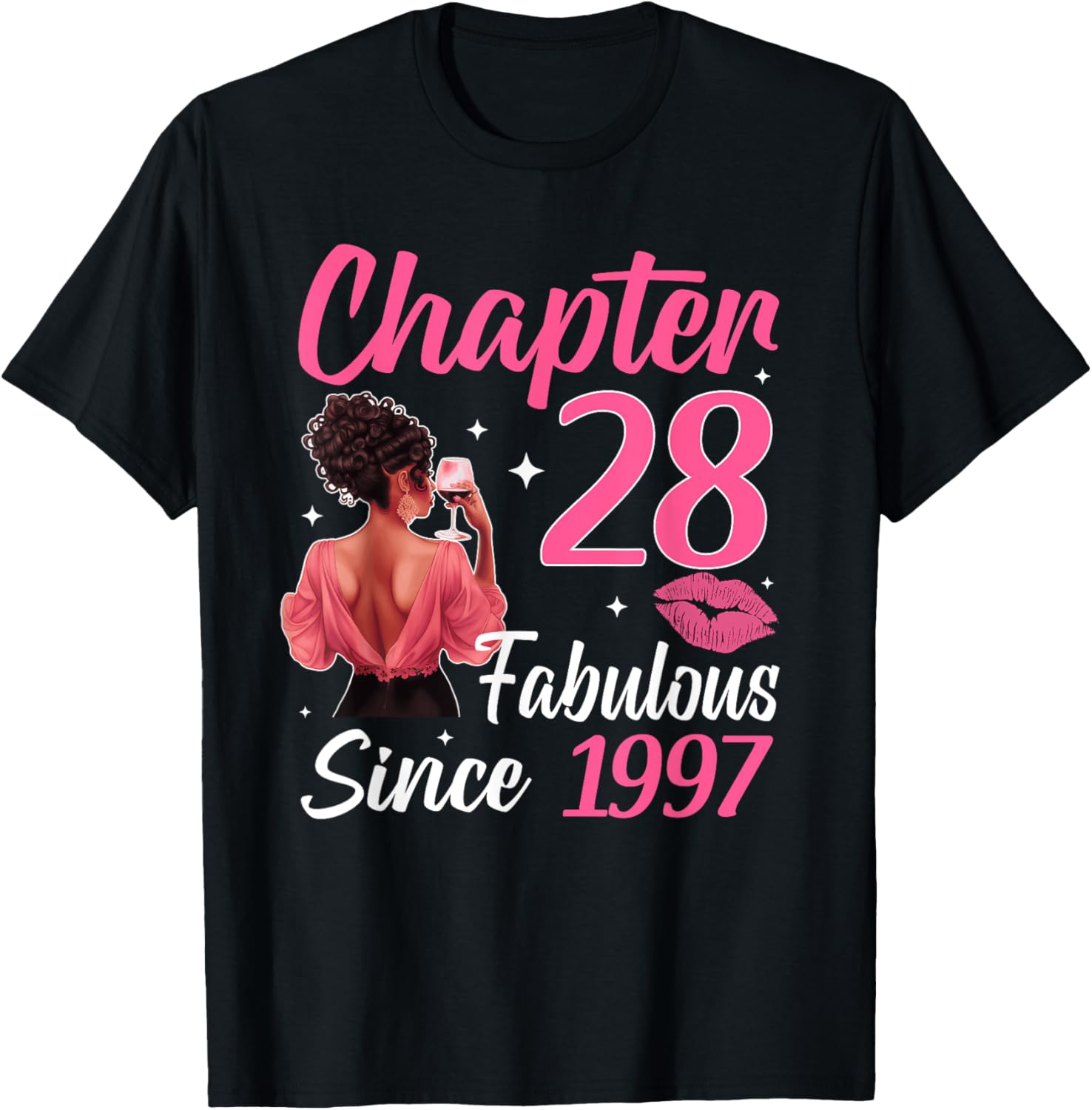 Fabulous Since 1997 28th Birthday T-Shirt for Black Women Celebrate in Style - 5