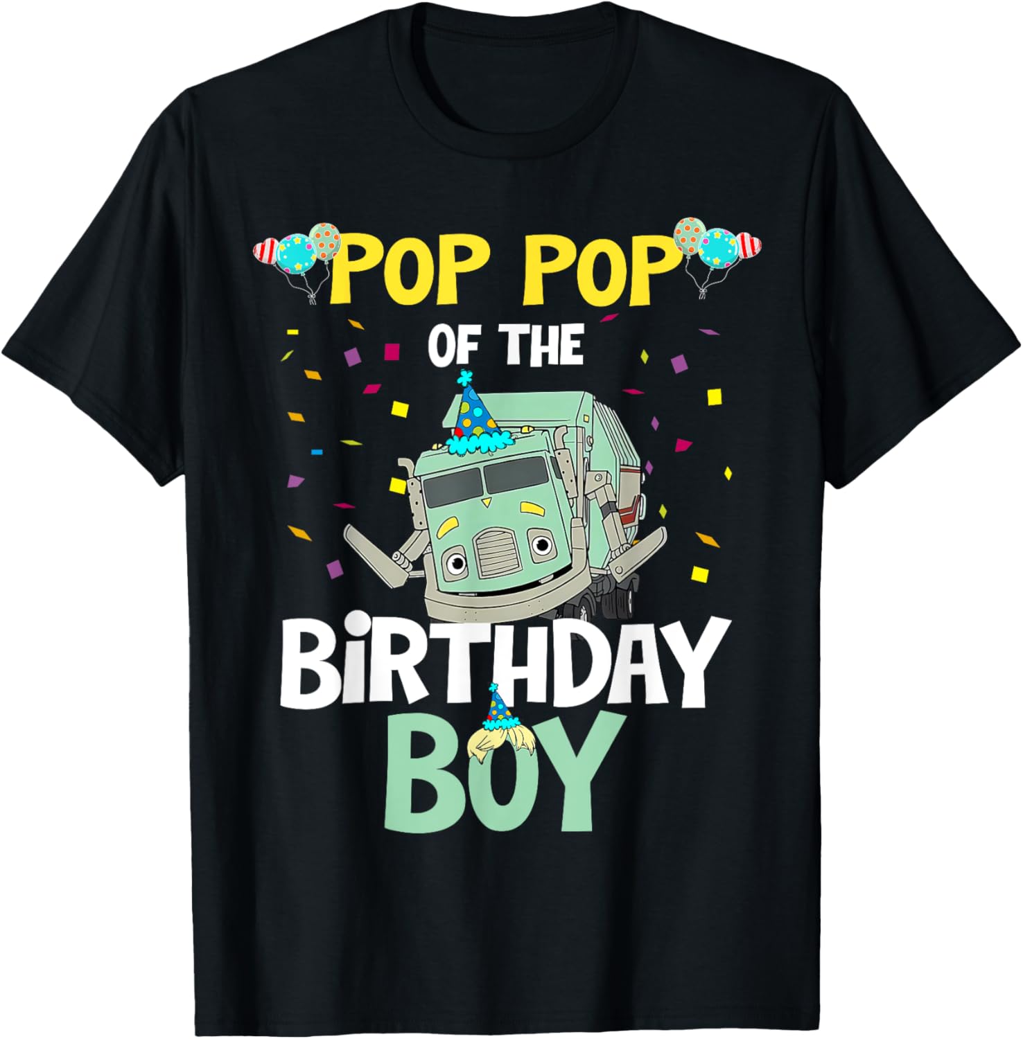 Funny Birthday Boy Garbage Truck Recycling T-Shirt for Kids - 17