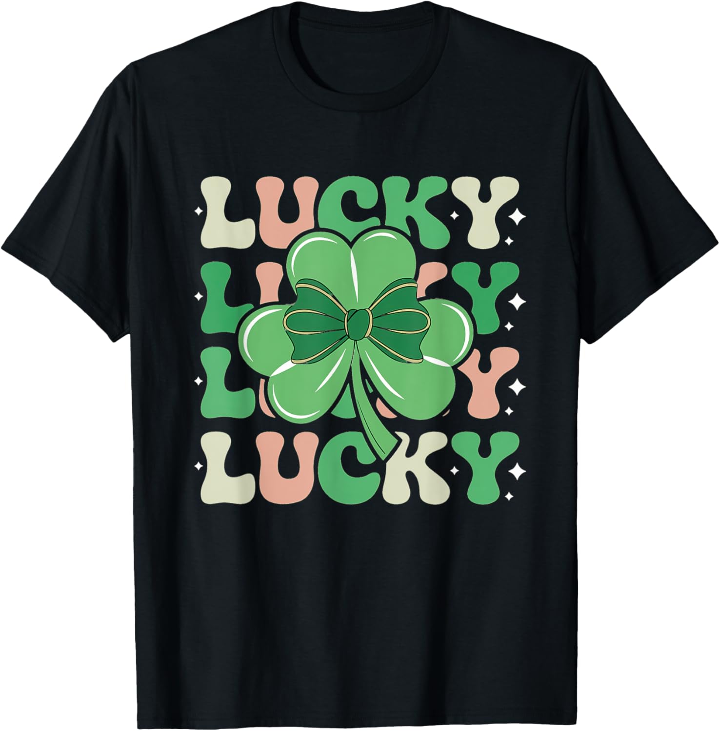 Charming St Patricks Day Girls Coquette Bow T-Shirt for Festive Fun - 3
