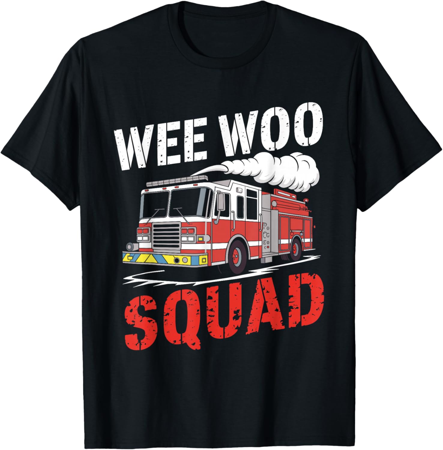 Wee Woo Squad Funny Firefighter Fire Truck T-Shirt for Men and Women - 2