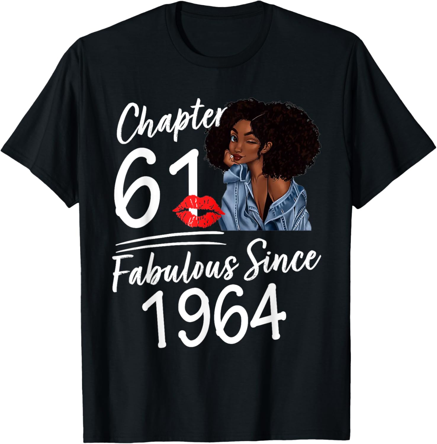 Fabulous Since 1964 61st Birthday Melanin T-Shirt for Women - 5