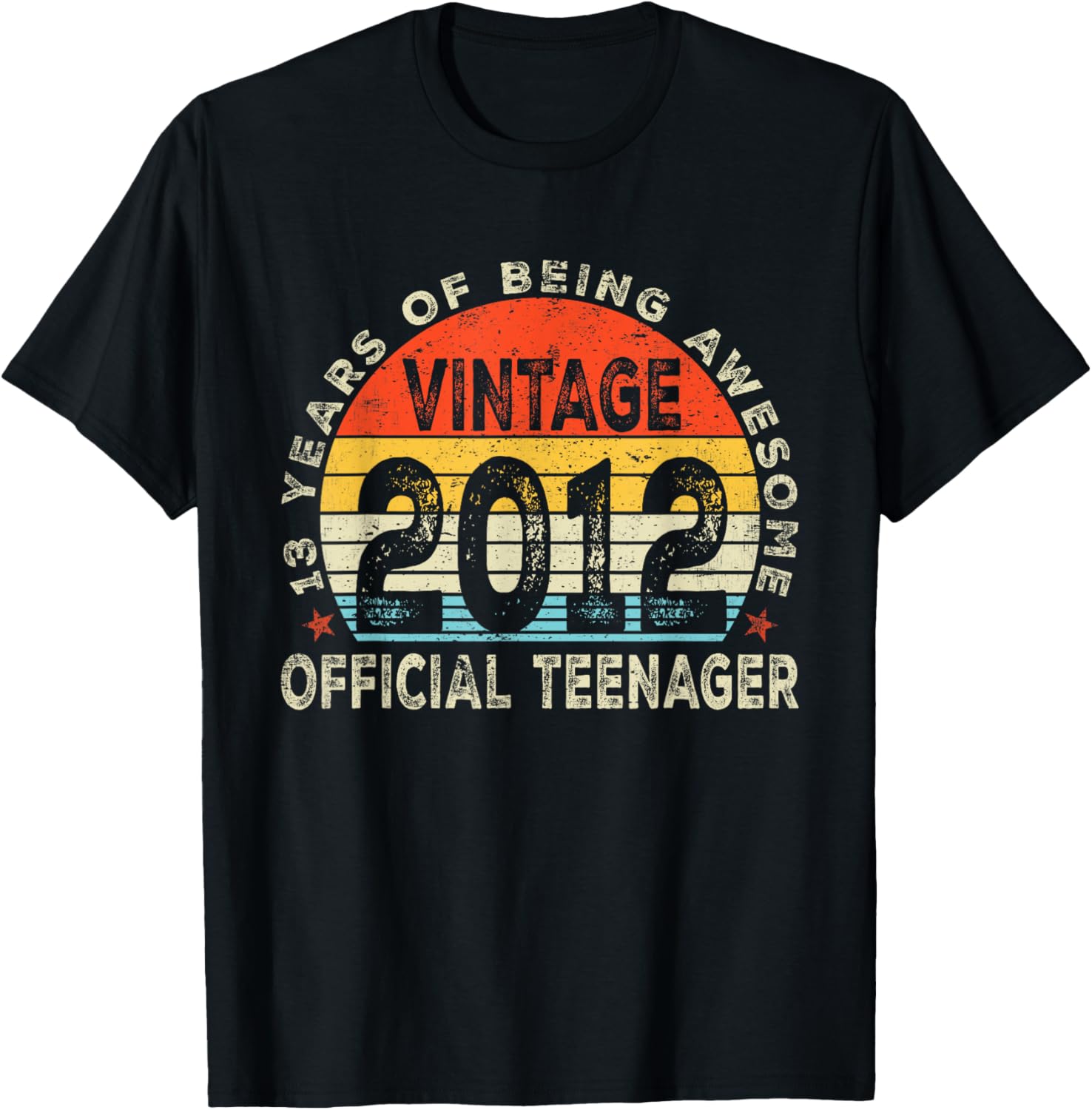 Vintage 2012 13th Birthday T-Shirt for Teens - Fun Gift Idea - 7