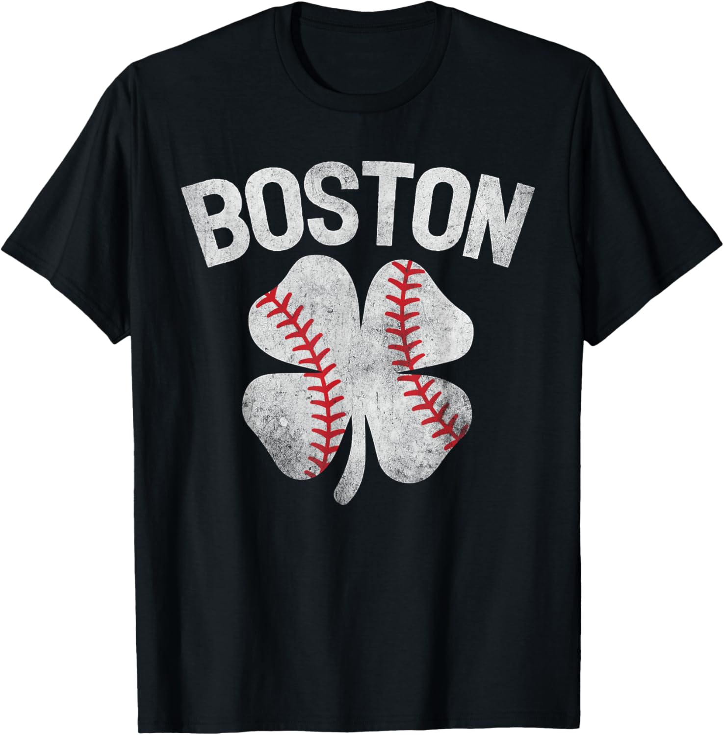 Boston St Patrick's Day Shamrock Clover Baseball T-Shirt for Celebrations - 16