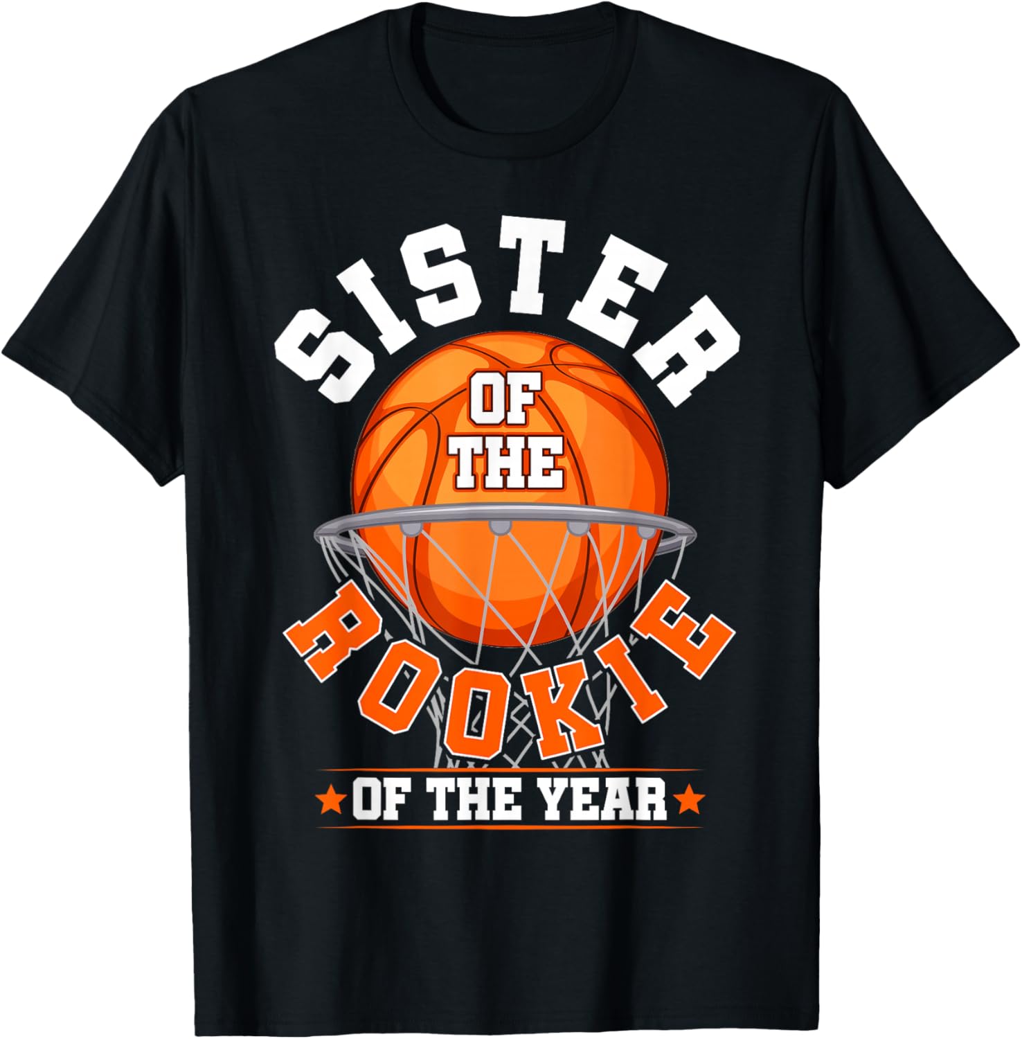 Adorable Sister of Rookie 1st Birthday Basketball Family Matching T-Shirt - 10