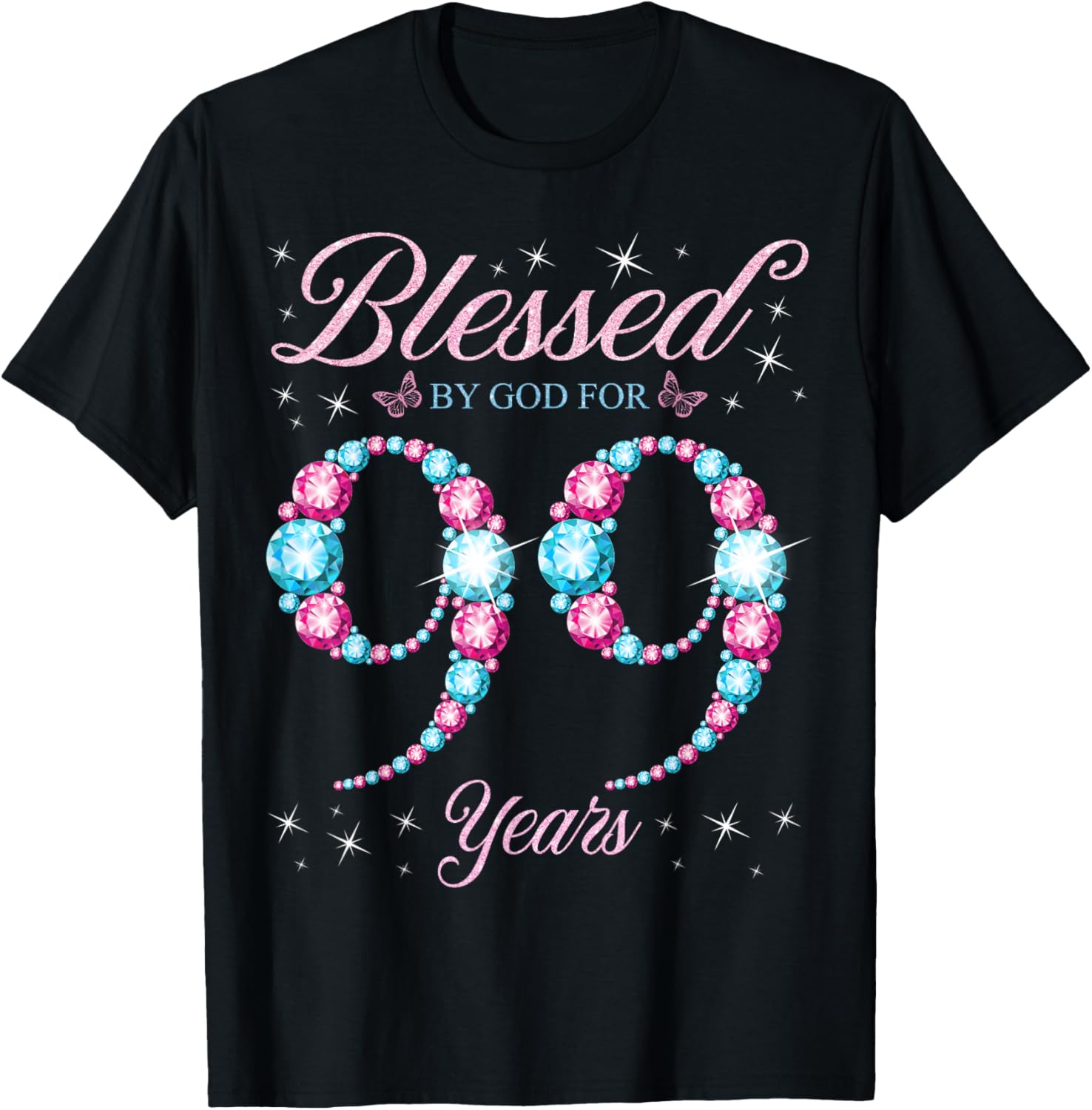 Blessed By God 99th Birthday Queen T-Shirt for Celebrating Her Legacy - 3