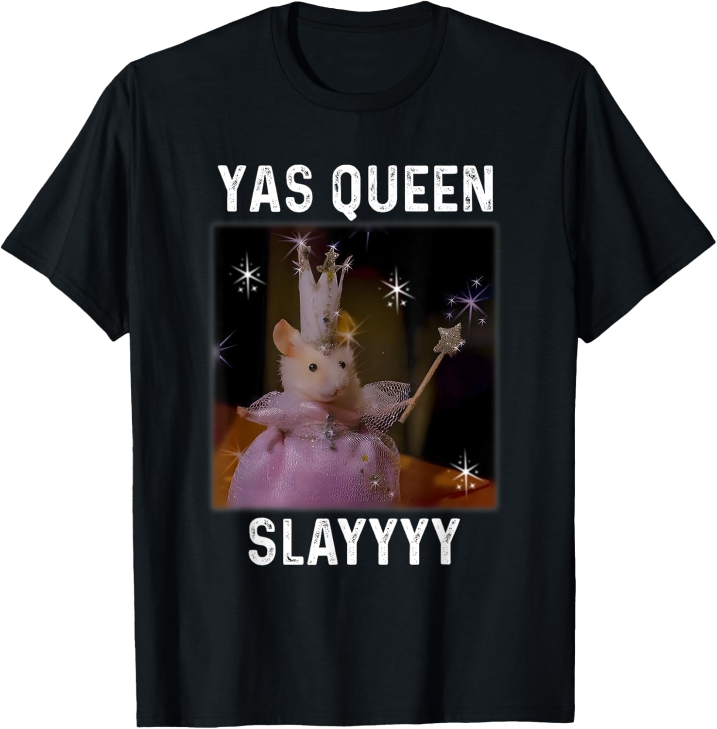 Yas Queen Slay Funny Rat T-Shirt for Sarcastic Costume Lovers - 1