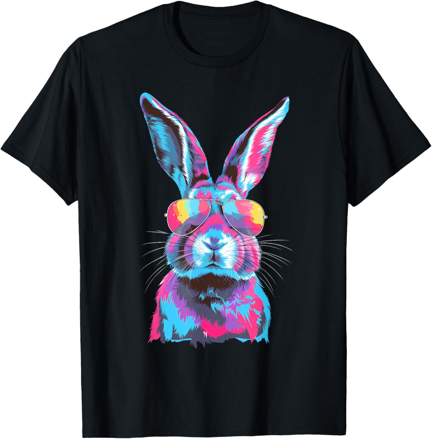 Bunny Face Sunglasses T-Shirt for Easter Fun - Men, Women, Kids - 17
