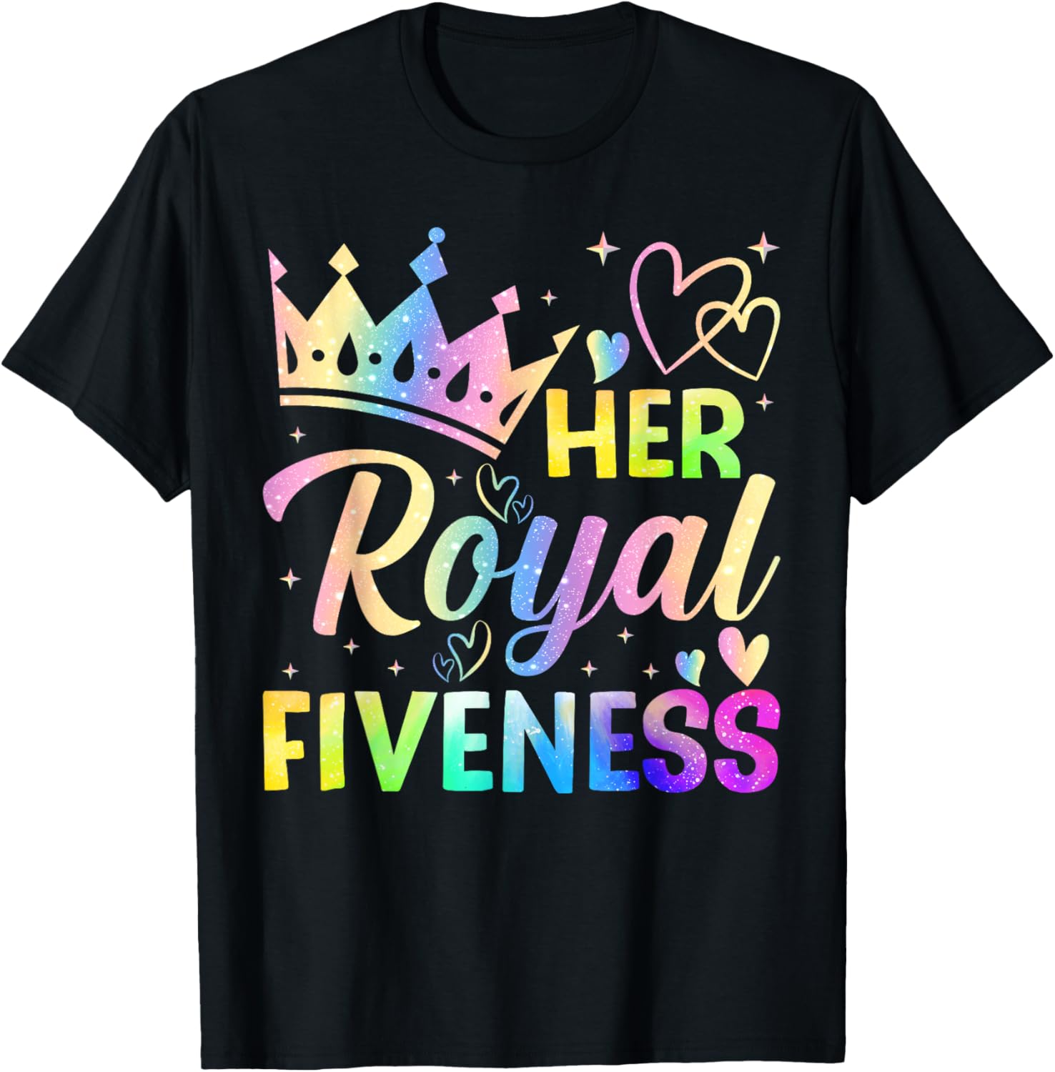 Her Royal Fiveness 5th Birthday T-Shirt for Girls Fun Celebration Outfit - 9