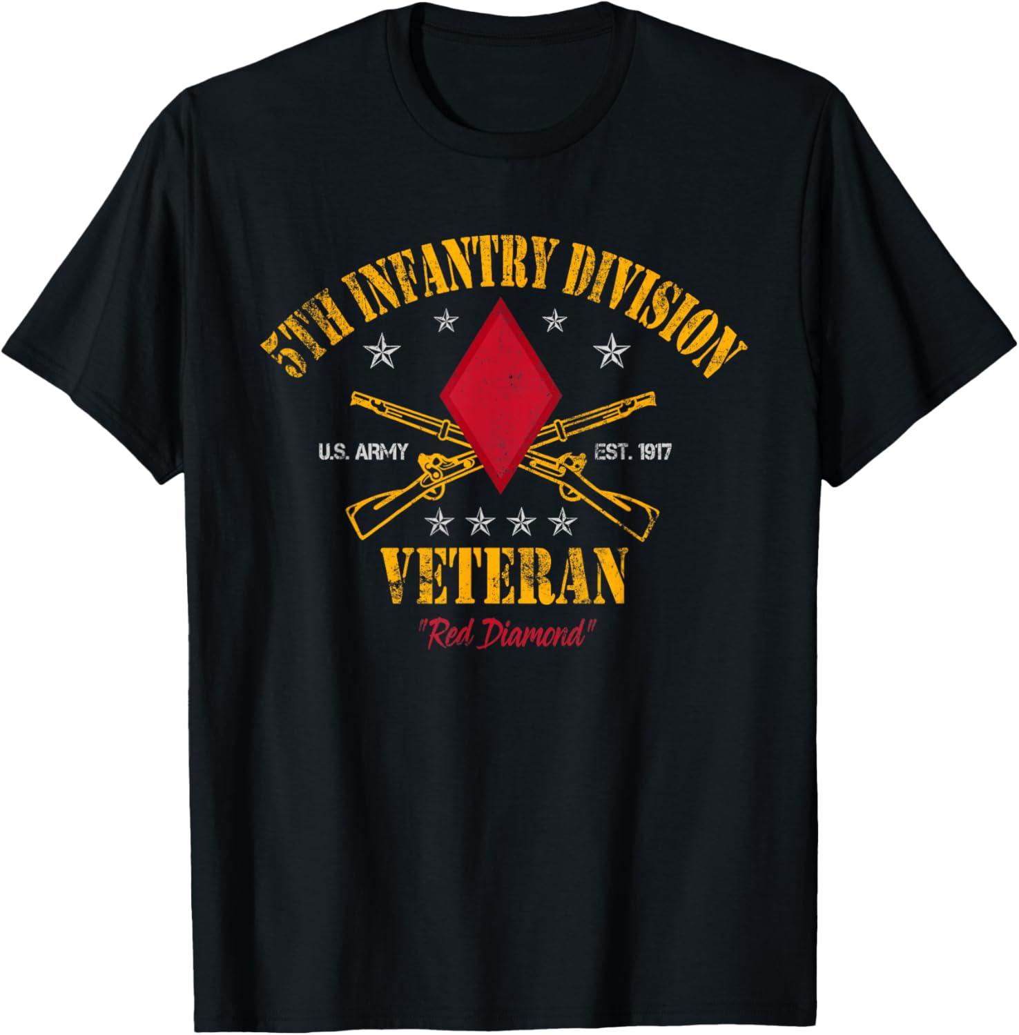 5th Infantry Division Veteran T-Shirt for Veterans Day - Military Apparel - 13