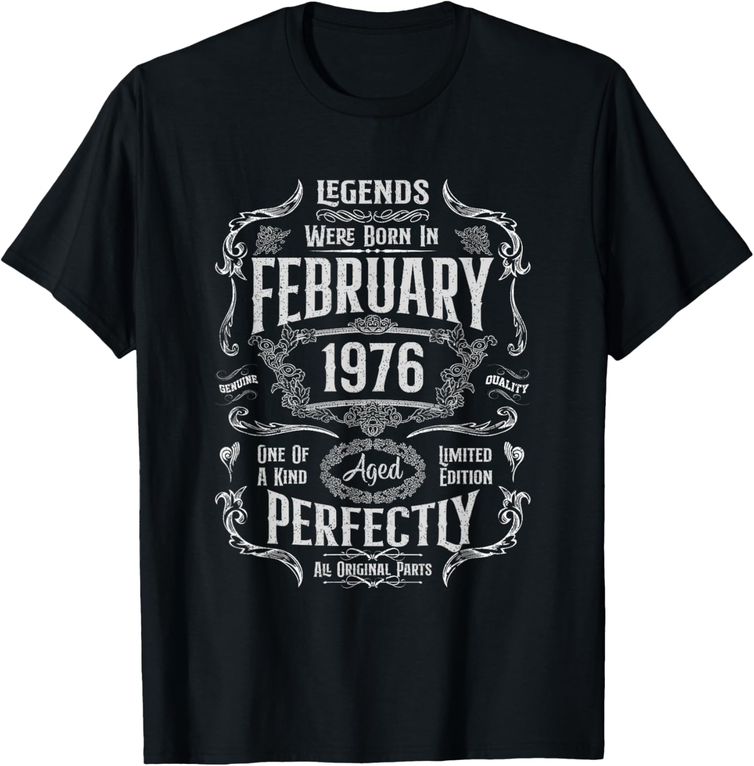 Vintage 49th Birthday T-Shirt for Legends Born in February 1976 - 13