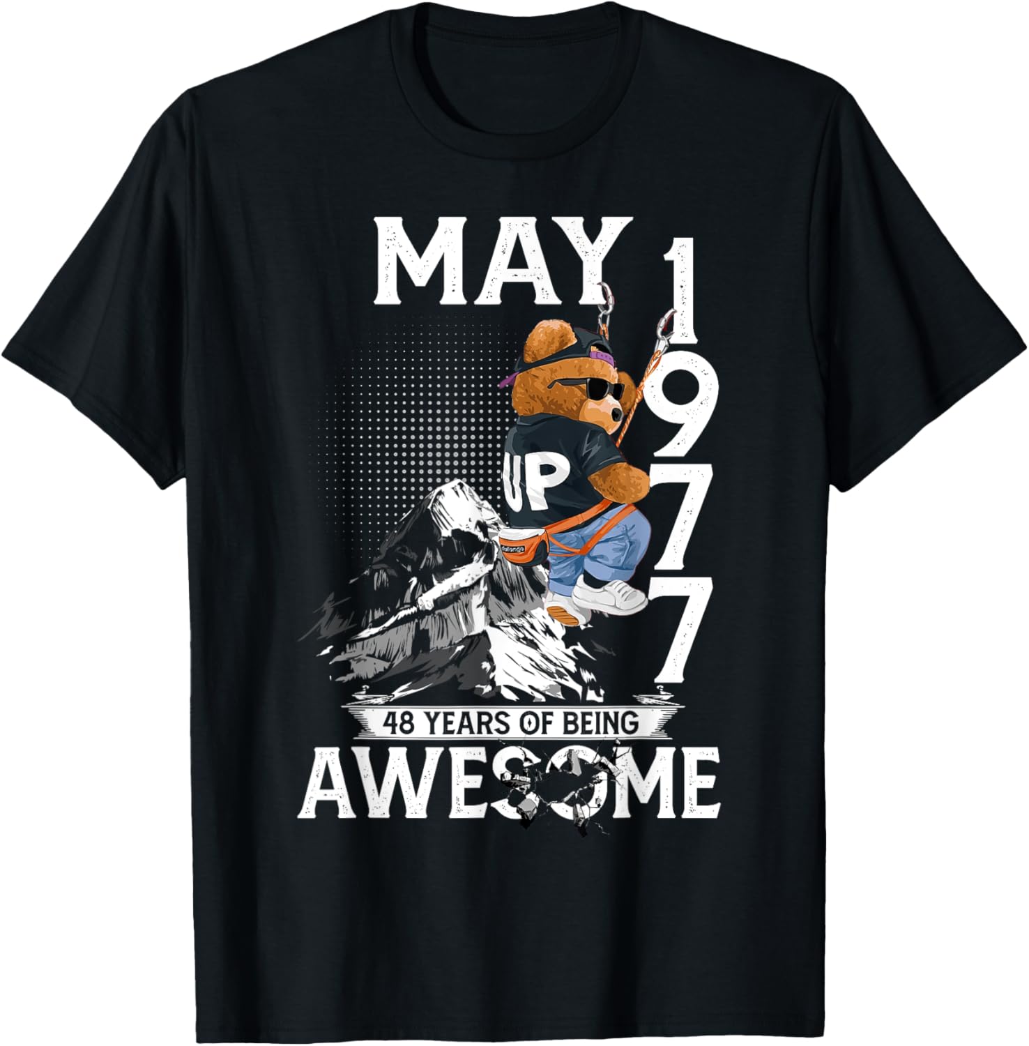 48th Birthday Bear Legends May 1977 T-Shirt for Men 48 Years Old - 8
