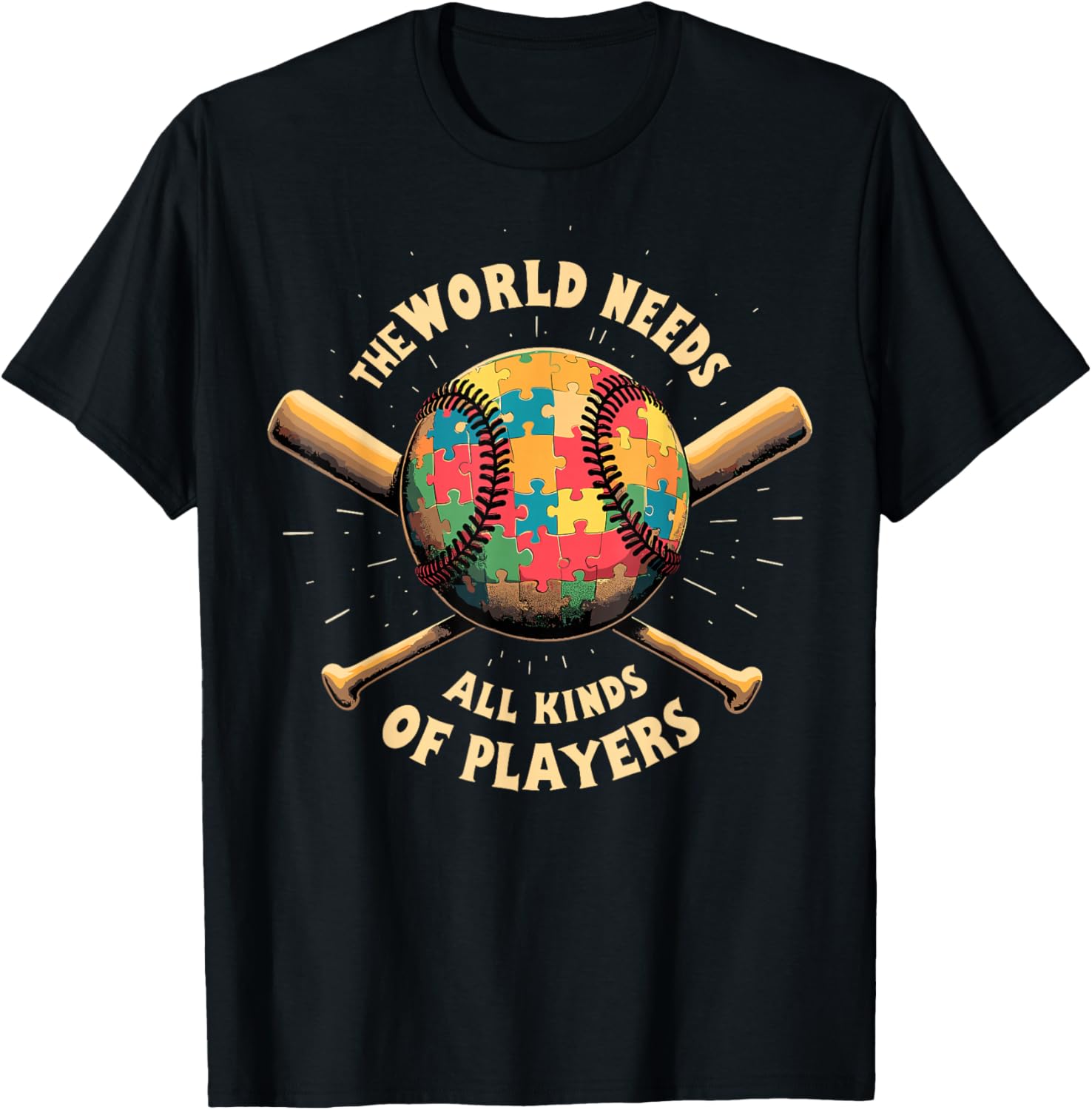Autism Awareness Support T-Shirt for Baseball Players and Fans - 5