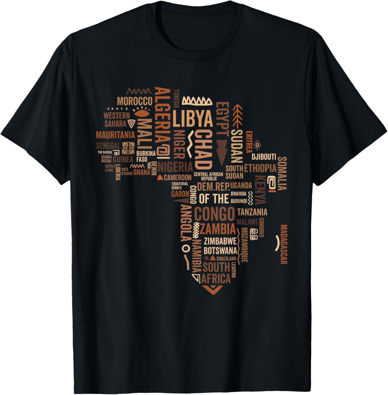 Africa Map Black History Pride T-Shirt for African American Culture - 6