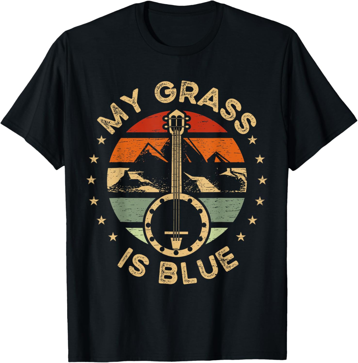 Blue Grass Banjo T-Shirt Perfect for Music Festival Lovers and Players - 2