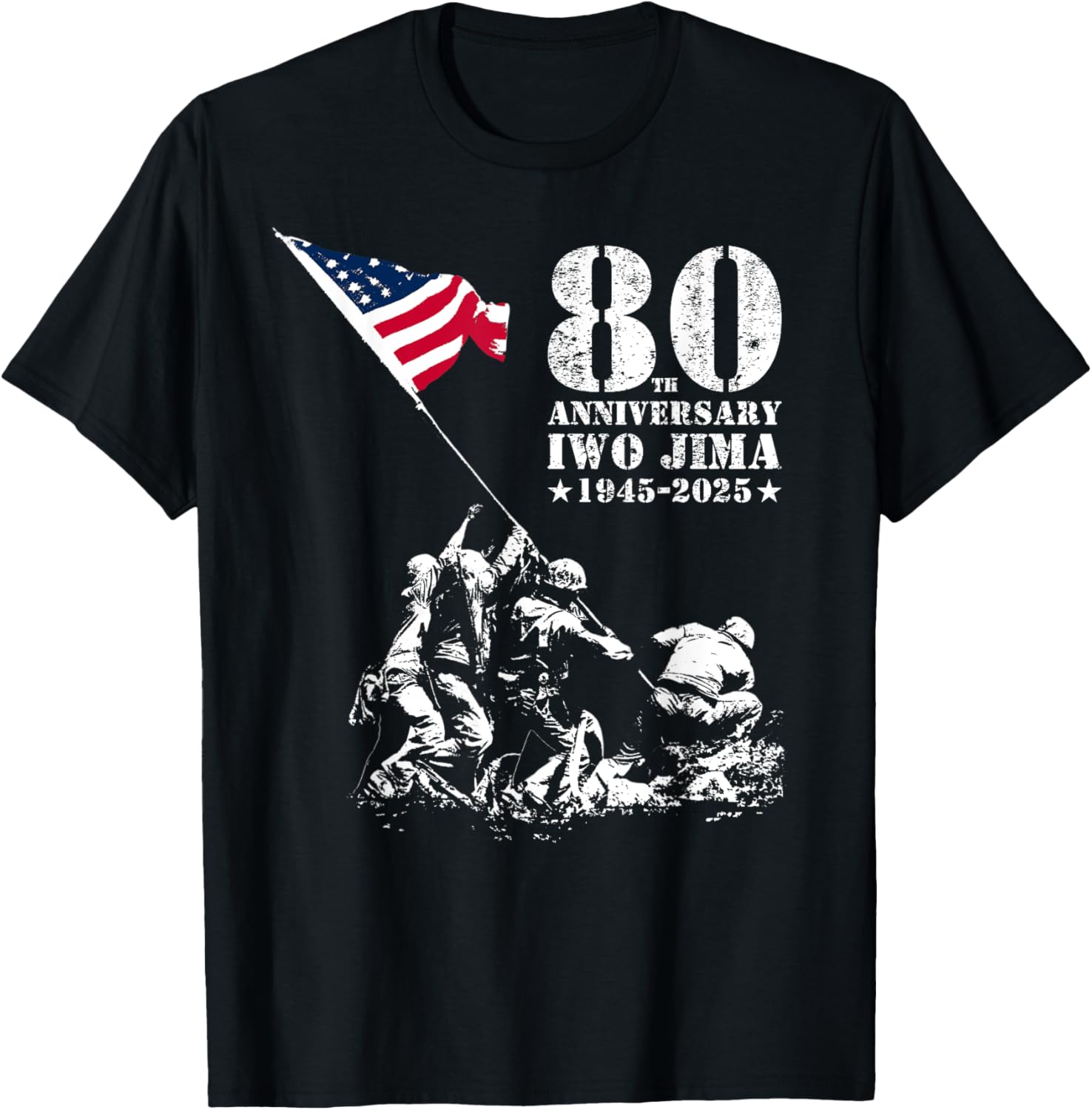 80th Anniversary Iwo Jima WWII Veterans T-Shirt for Honor and Remembrance - 19