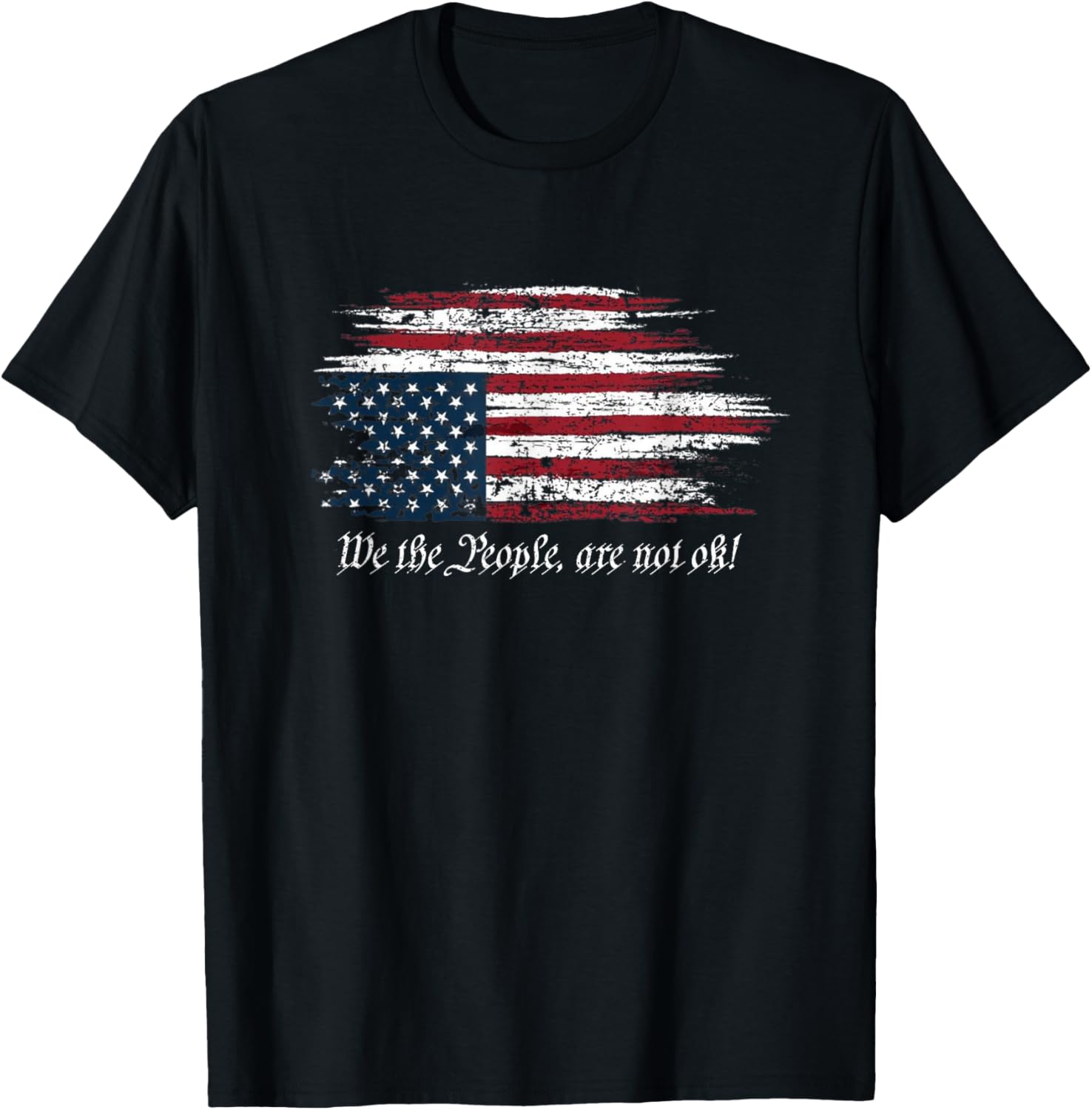 We Are Not OK Upside Down Flag T-Shirt Stylish Distress Signal Tee - 4