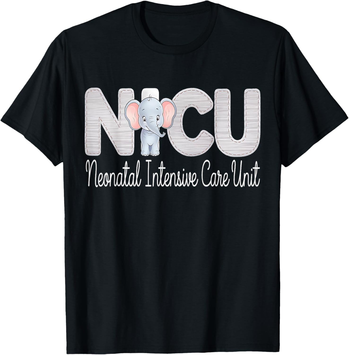 Cute Neonatal ICU Nurse Elephant T-Shirt for NICU RNs and Staff - 11