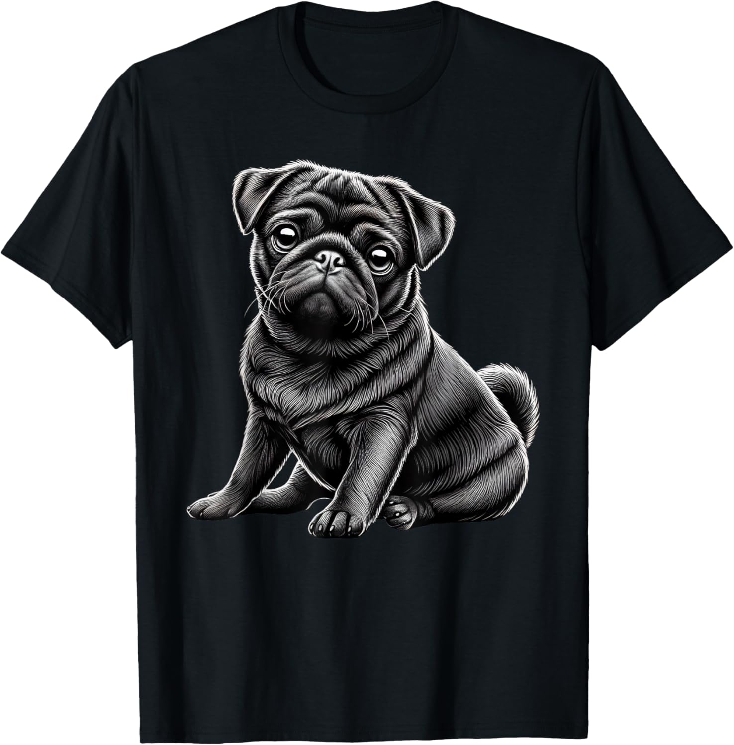 Adorable Black Pug T-Shirt for Men, Women, and Kids - Perfect Pet Gift - 10