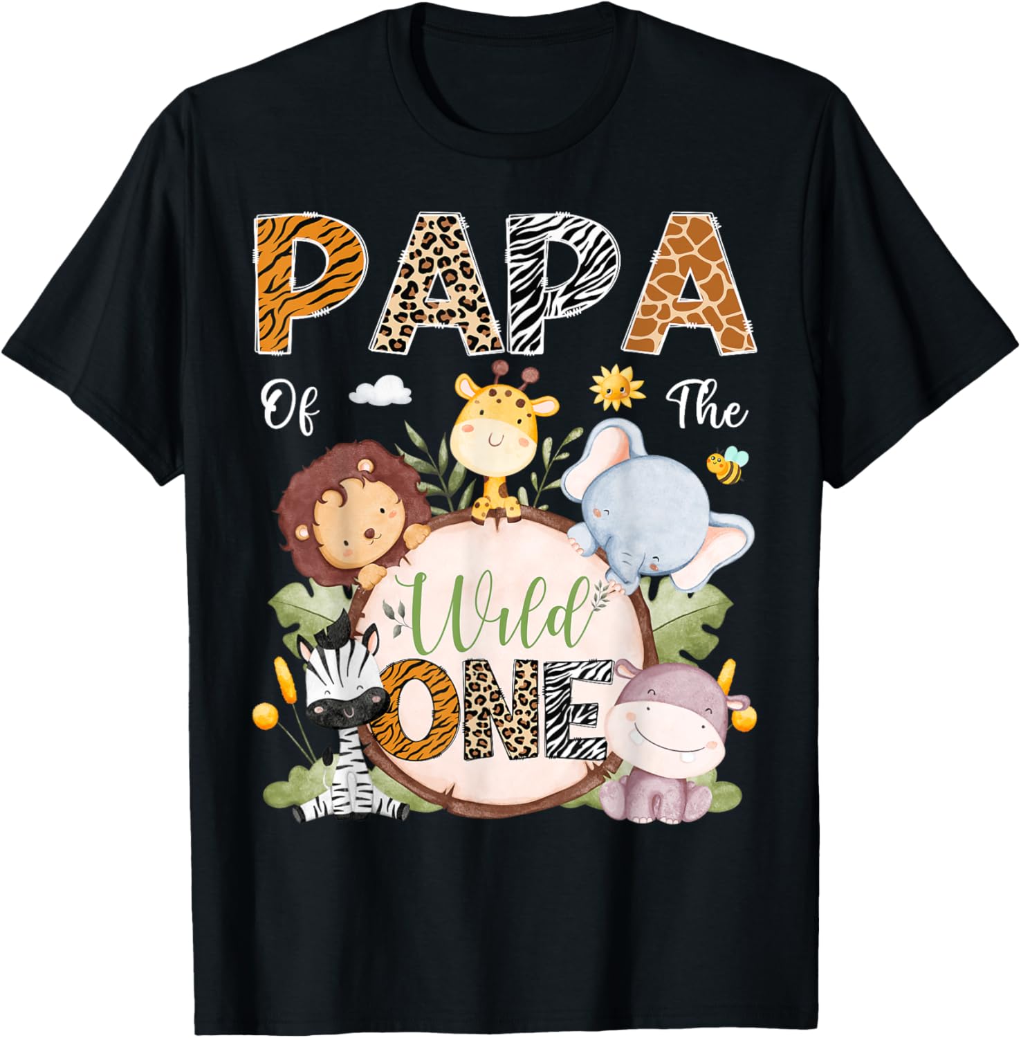 Papa Of The Wild One 1st Birthday Safari T-Shirt for Jungle Lovers - 13