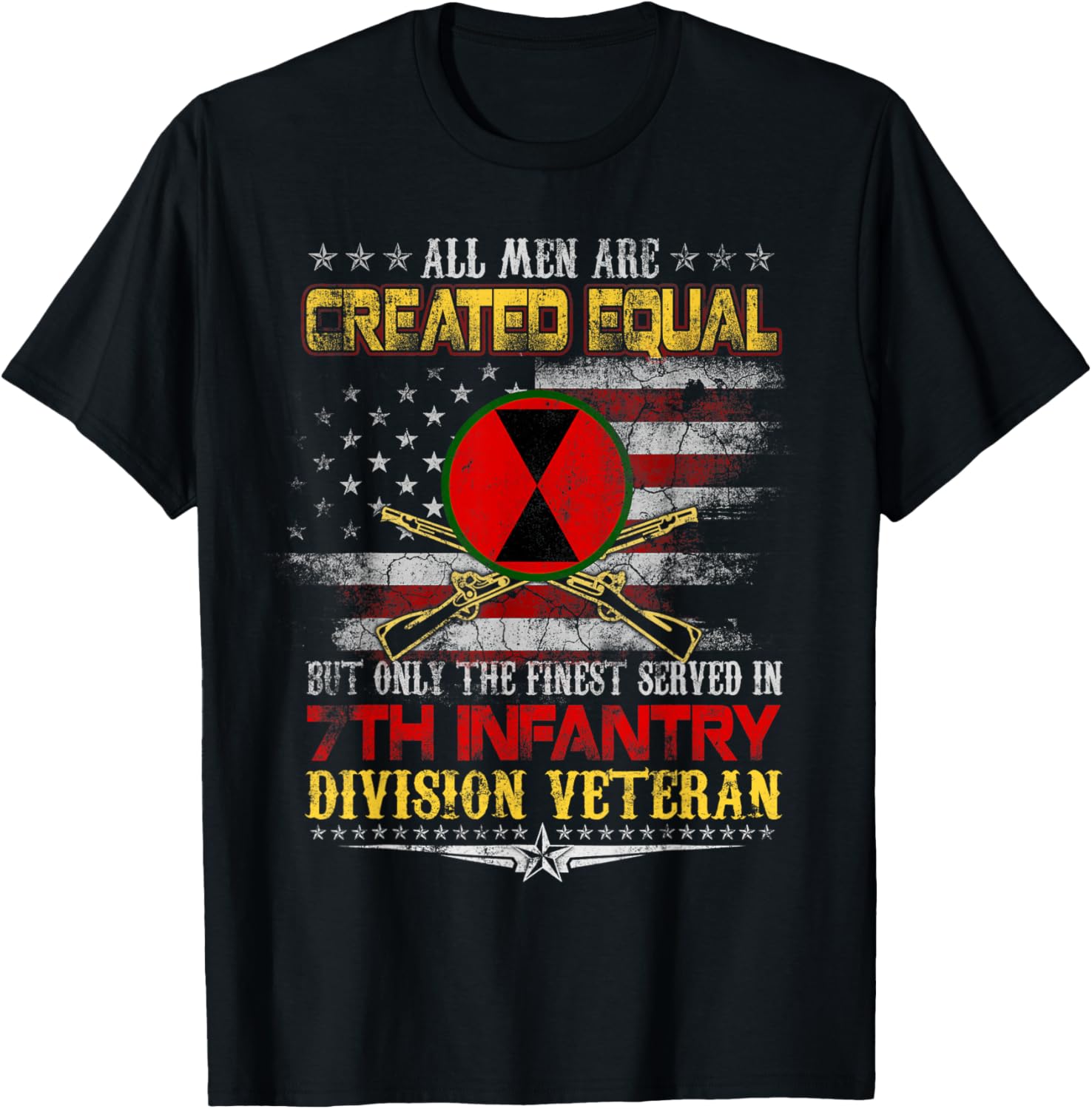 All Men Created Equal 7th Infantry Division Veteran T-Shirt for Heroes - 11