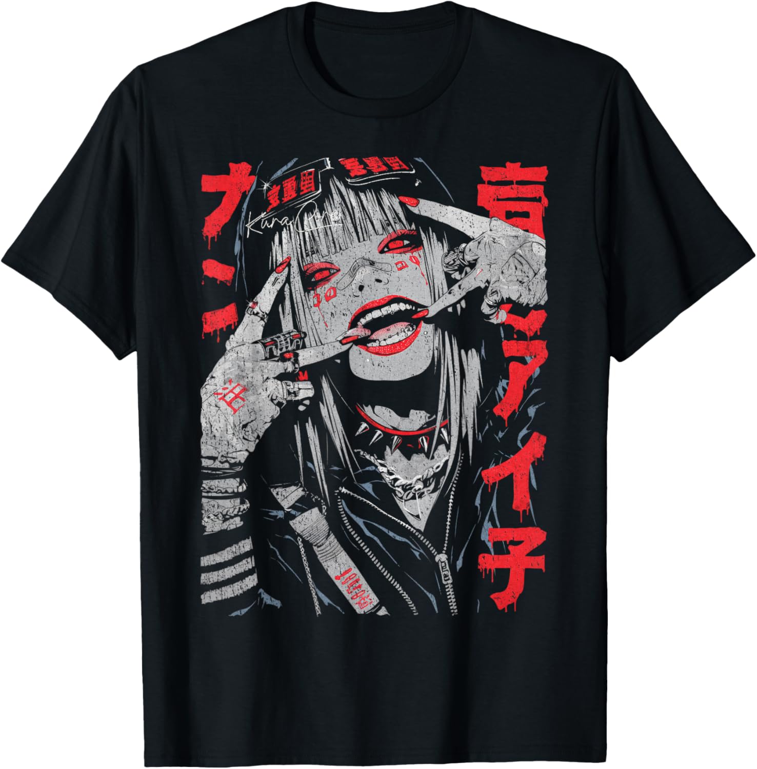 Trendy Japanese Cyberpunk Y2K Retro Techwear Anime T-Shirt for Fashion Lovers - 1