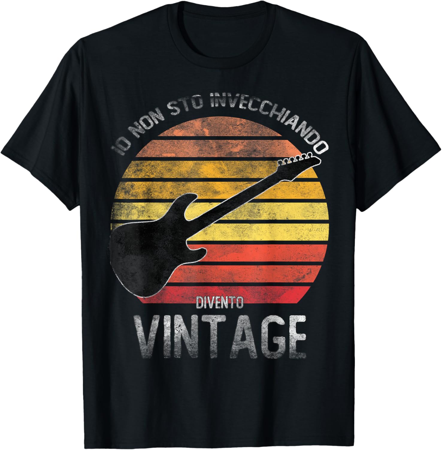 Vintage Guitar Birthday T-Shirt for Music Lovers - I'm Not Aging Just Vintage - 1