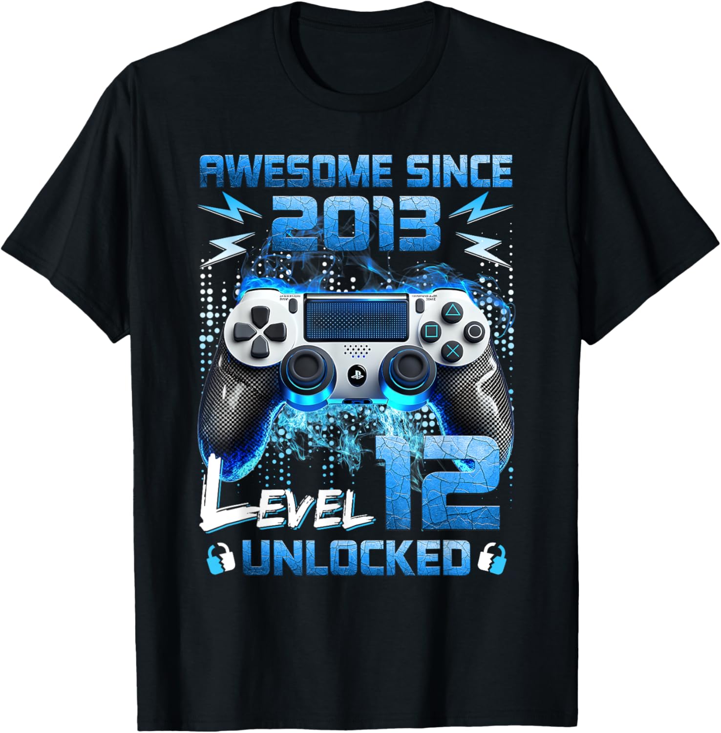 Level 12 Unlocked Video Gamer T-Shirt for 12 Year Old Birthday Fun - 22