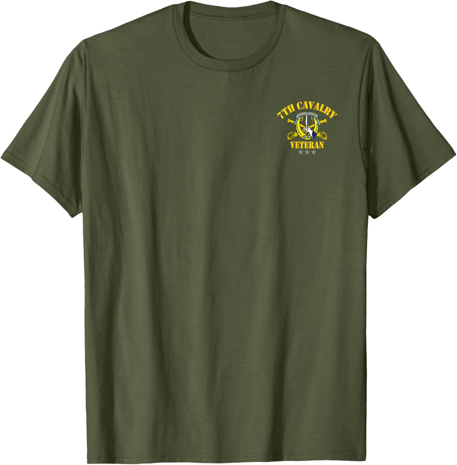 7th Cavalry Regiment Veteran T-Shirt with Patriotic Flag for Veterans Day - 16