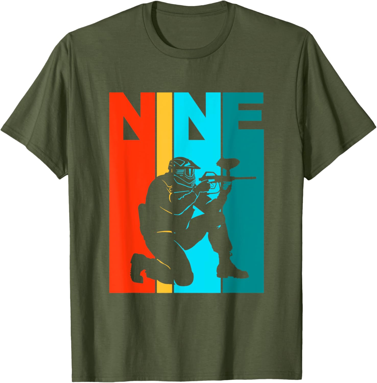 Cool 9th Birthday Paintball T-Shirt for Boys Fun Birthday Gift - 4
