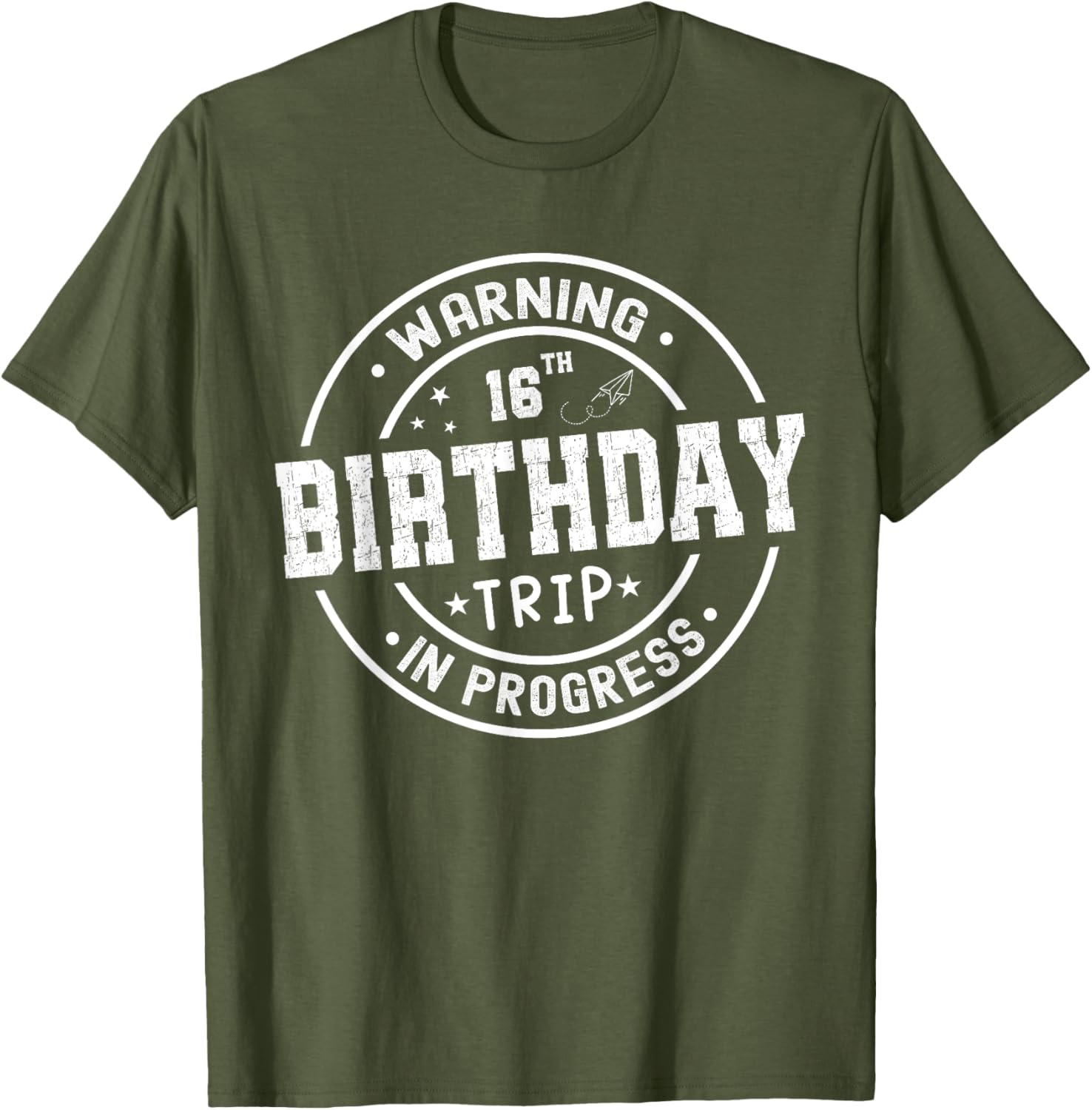 Funny 16th Birthday Trip In Progress T-Shirt for Teens and Kids - 14