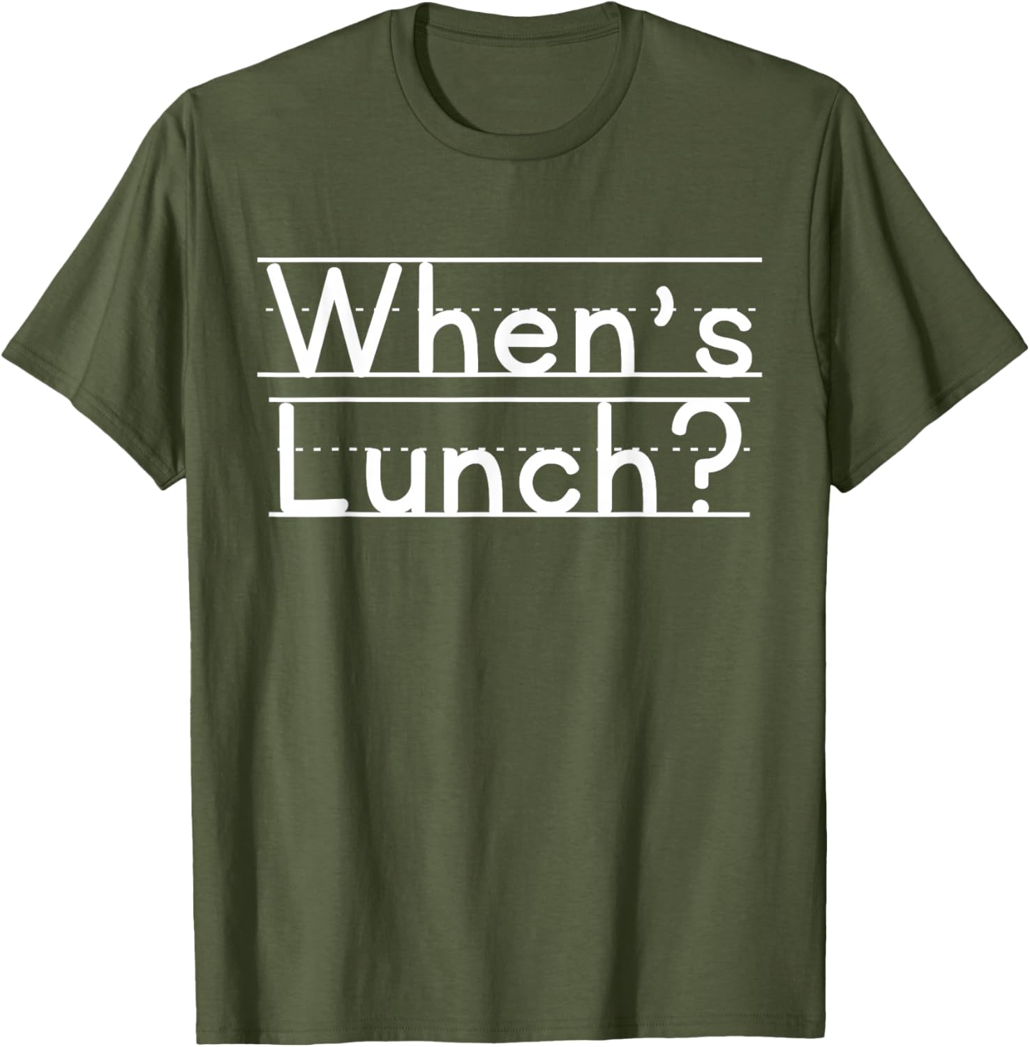 When's Lunch T-Shirt Fun Graphic Tee for Food Lovers and Foodies - 12