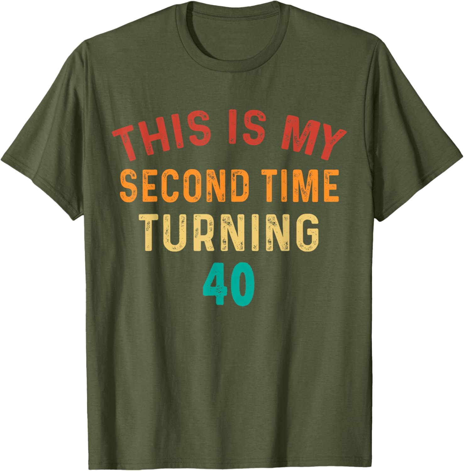 Funny 80th Birthday T-Shirt for Second Time Turning 40 Celebration - 12