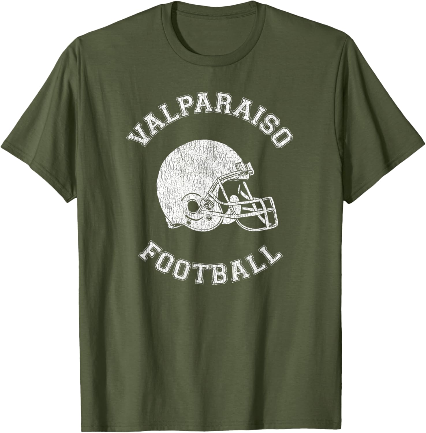 Valparaiso Retro 1980s Distressed Football T-Shirt for Vintage Style Lovers - 22