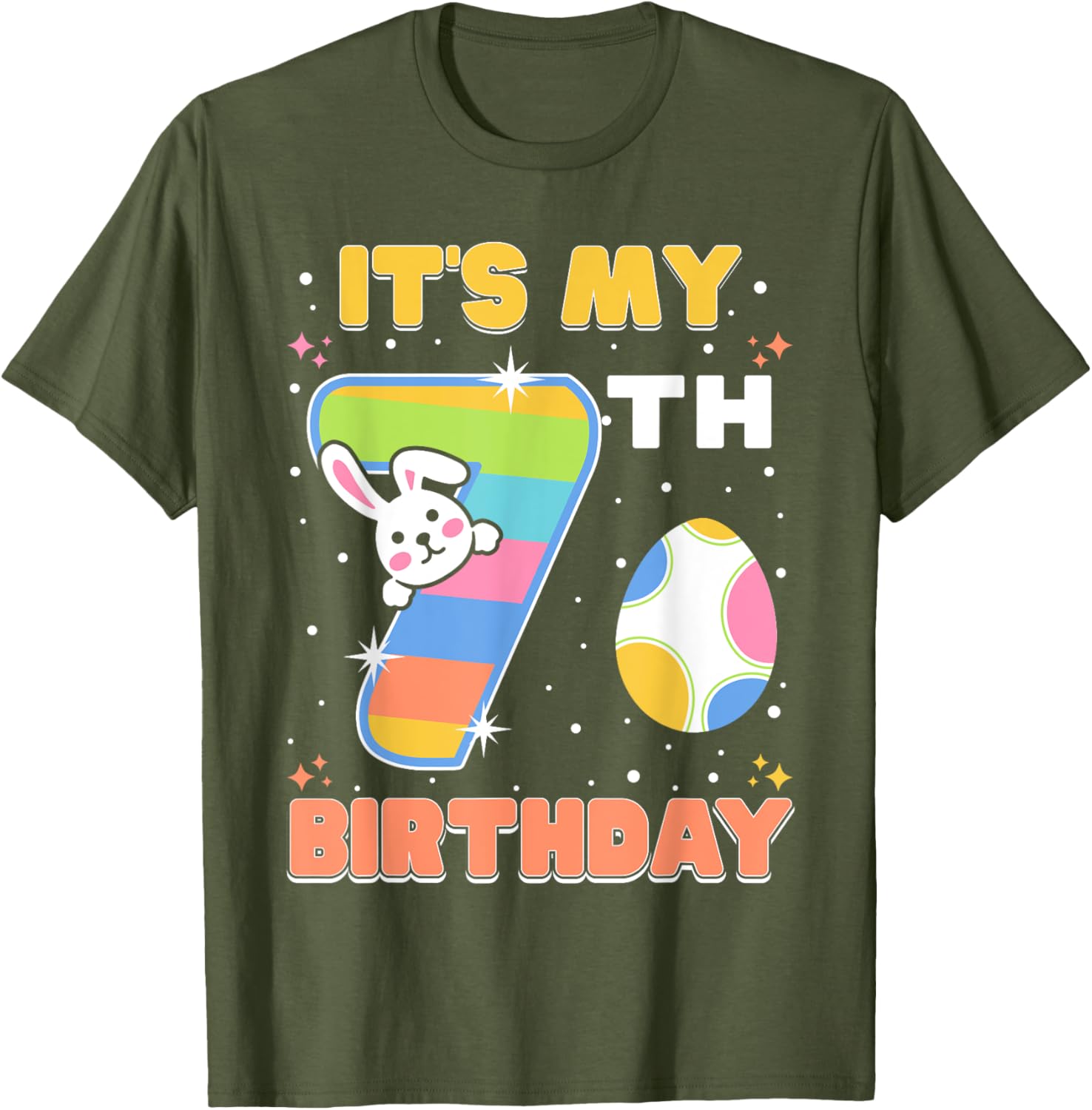 It's My 7th Birthday Easter Bunny T-Shirt for Kids Fun Gift - 5
