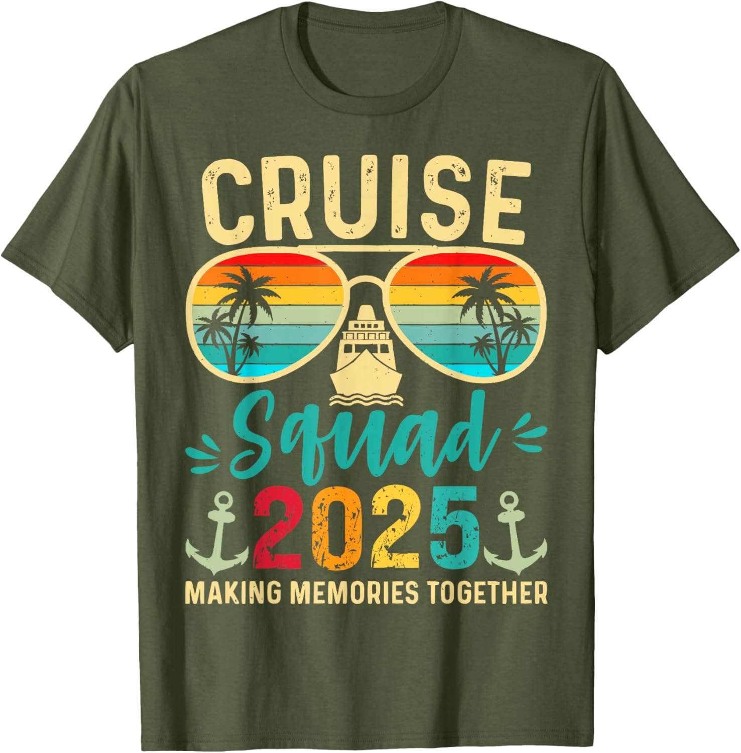 Cruise Squad 2025 Birthday Party Matching T-Shirt for Fun Vacations - 18