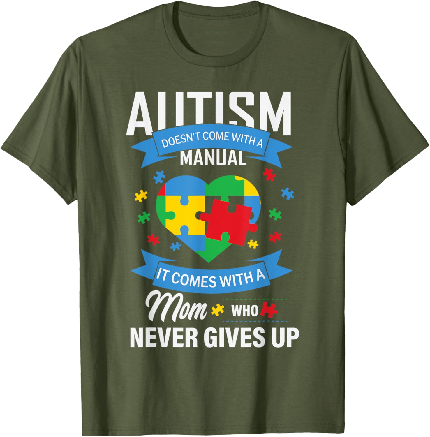 Autism Awareness T-Shirt for Moms - No Manual Needed Design - 2